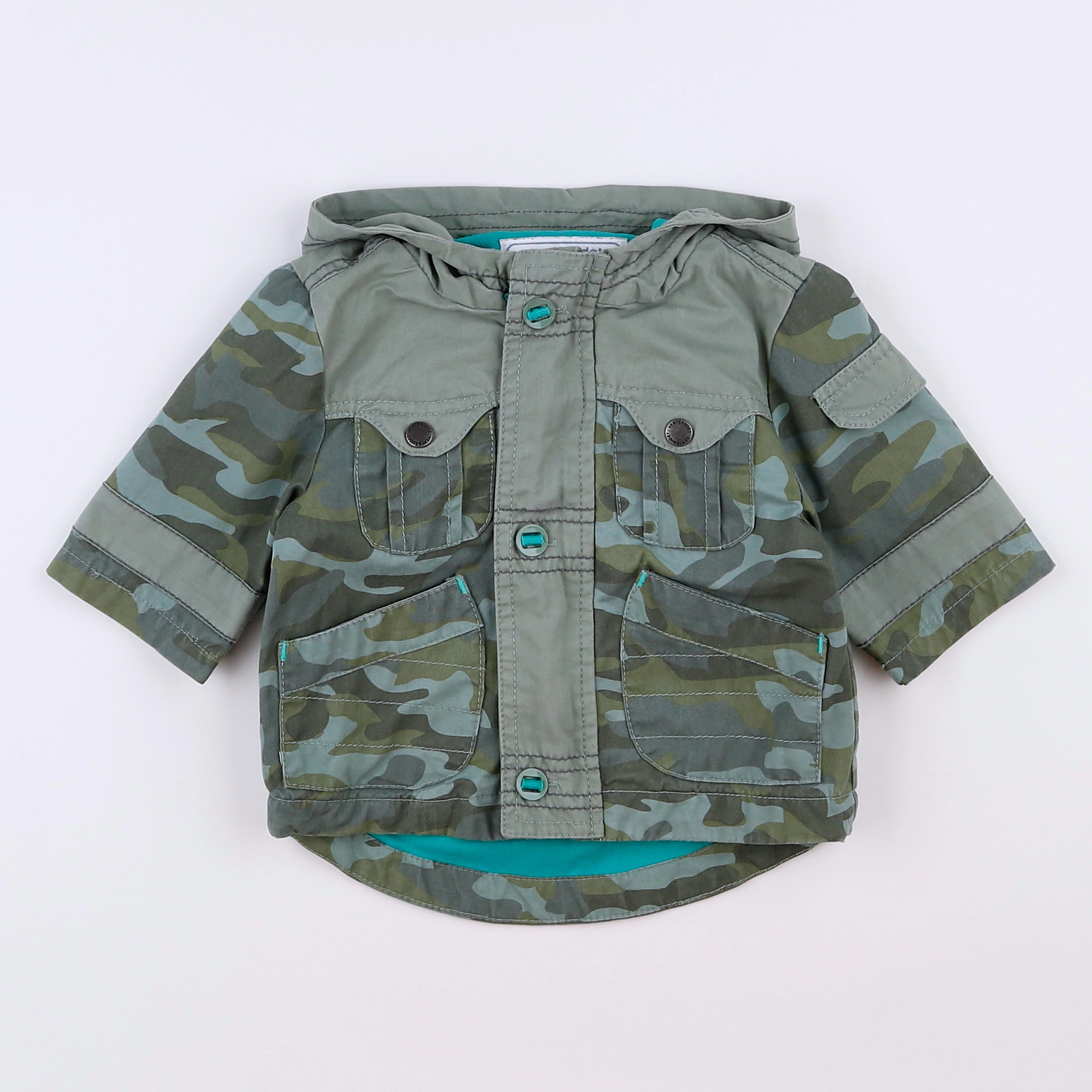 Vertbaudet - veste vert - 3 mois