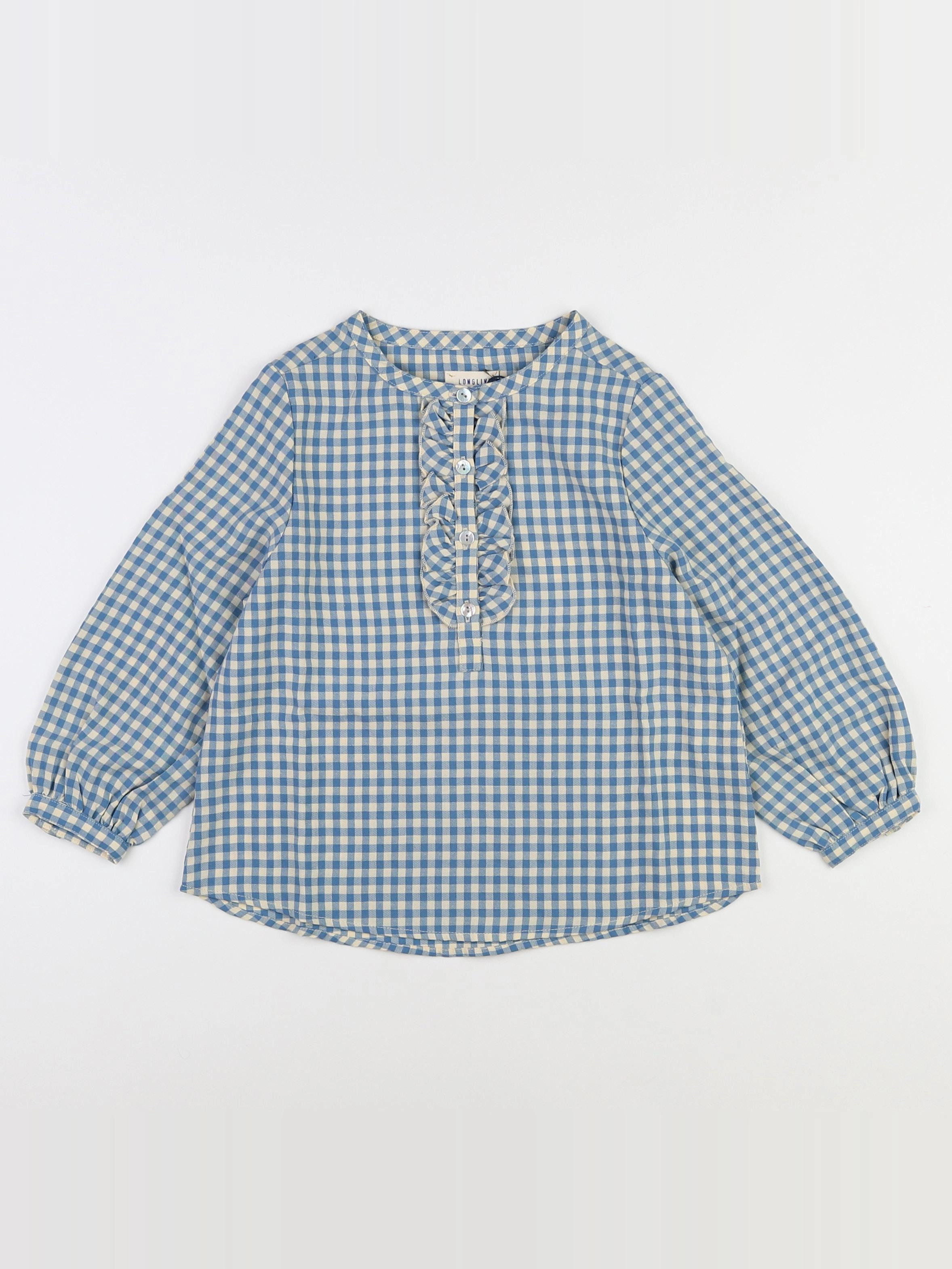 Longlivethequeen  - blouse beige, bleu (neuf) - 12 ans