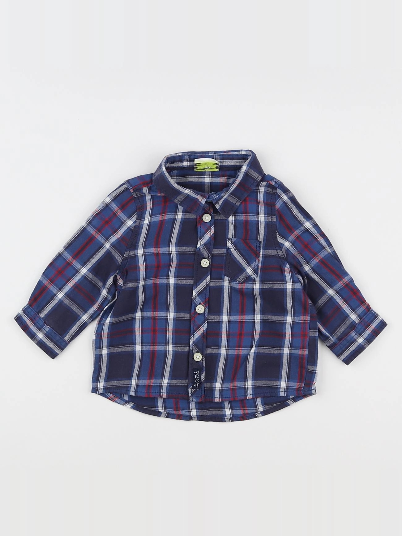 Tape à l'oeil - chemise blanc, bleu - 6 mois