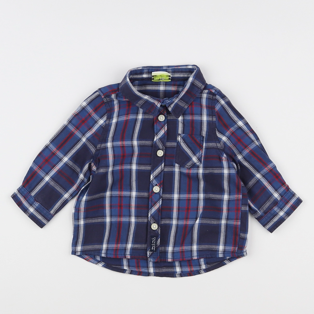 Tape à l'oeil - chemise blanc, bleu - 6 mois