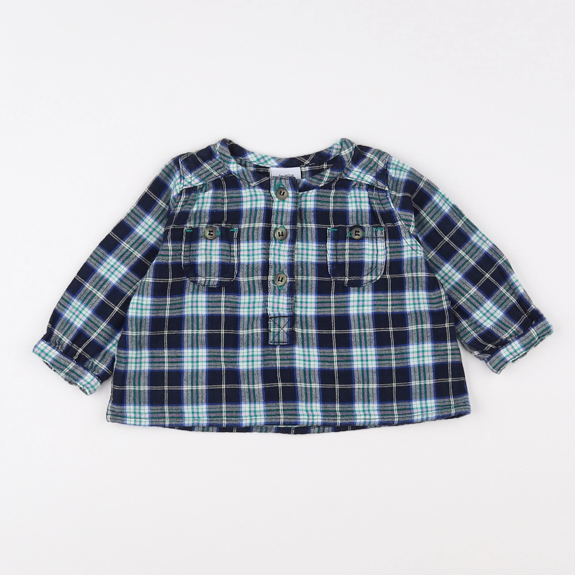 Petit Bateau - chemise multicolore - 3 mois