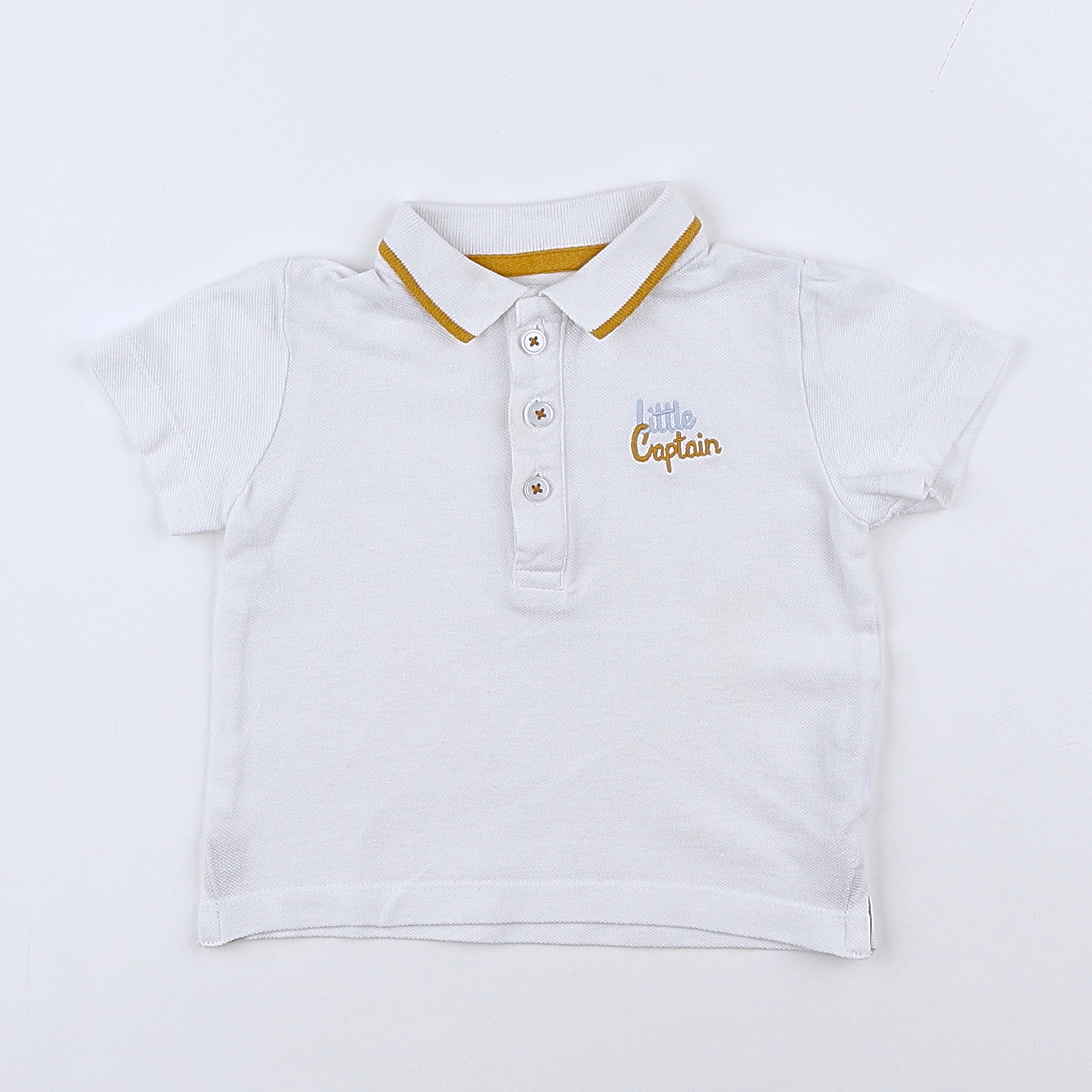 Boutchou - polo blanc - 9 mois