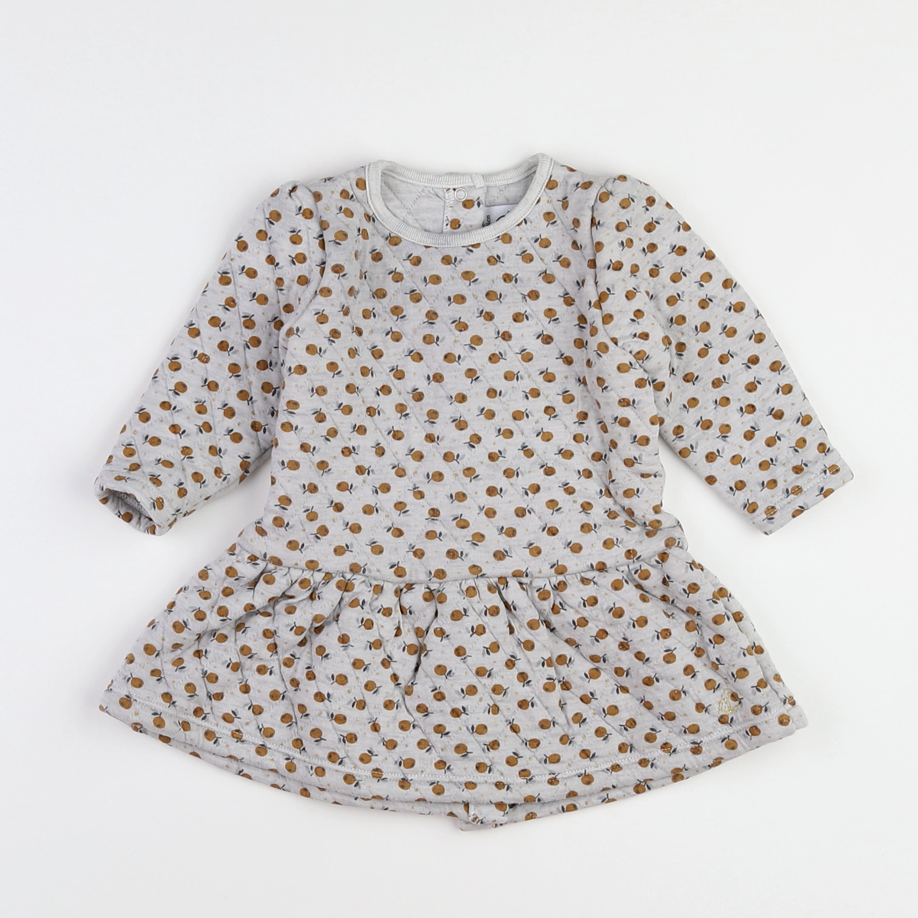 Petit Bateau - robe gris - 12 mois