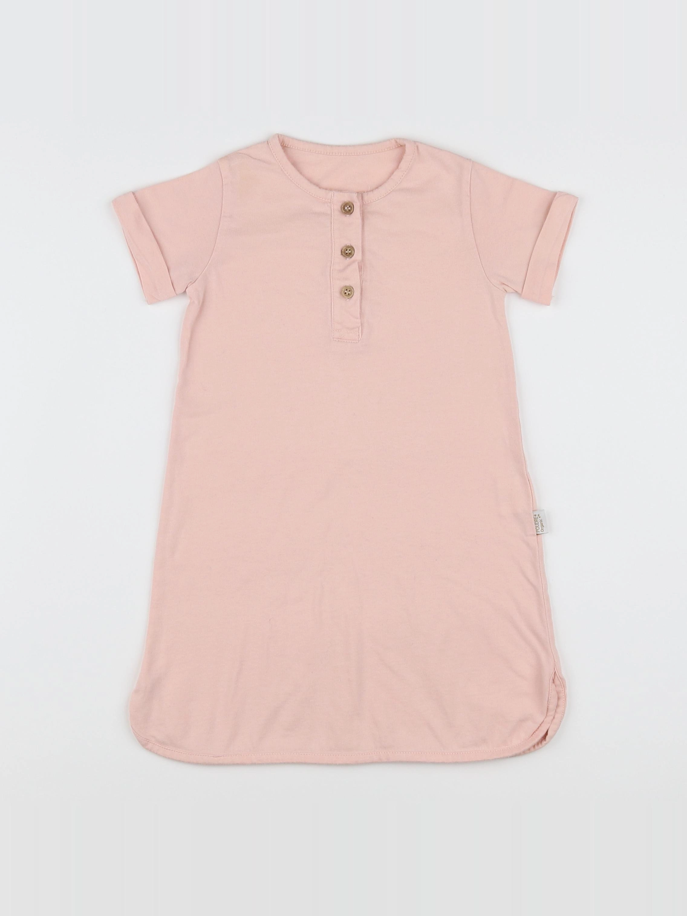 Poudre Organic - robe rose - 6/9 mois
