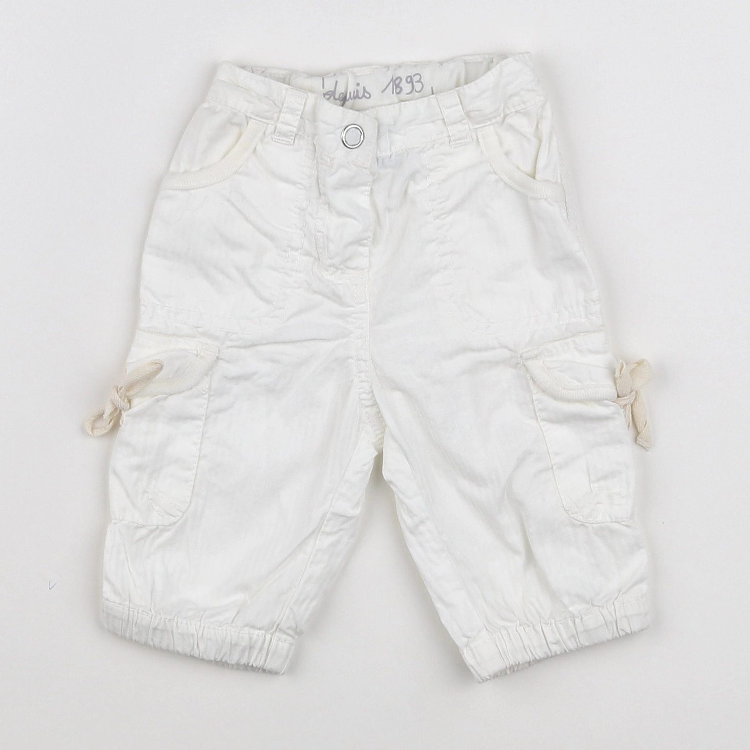 Petit Bateau - pantalon blanc - 3 mois