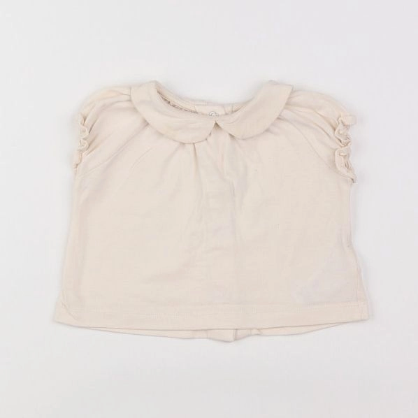 Vertbaudet - tee-shirt beige - 3 mois