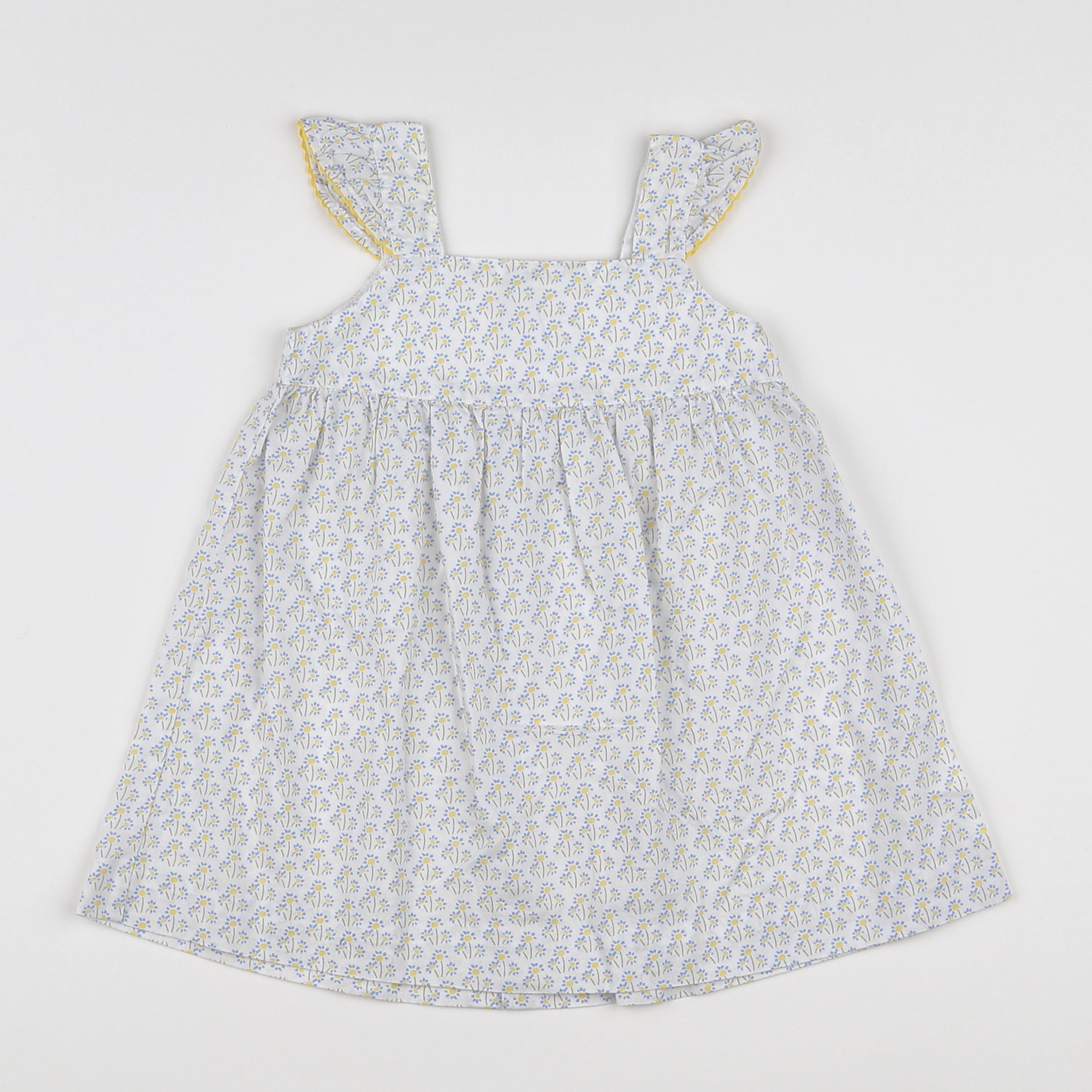 Jacadi - robe blanc, jaune - 12 mois