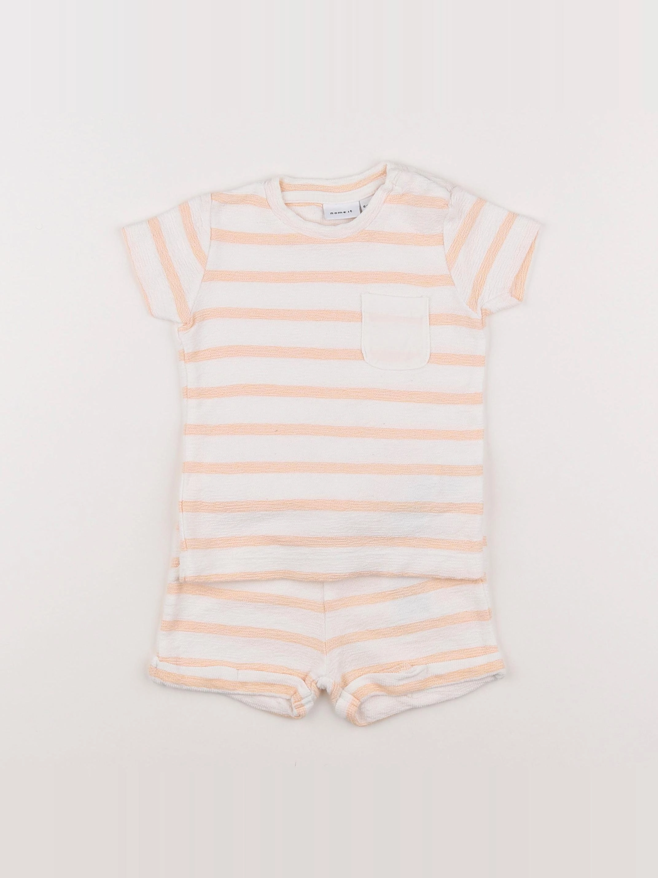 Name it - ensemble blanc, orange - 6/9 mois