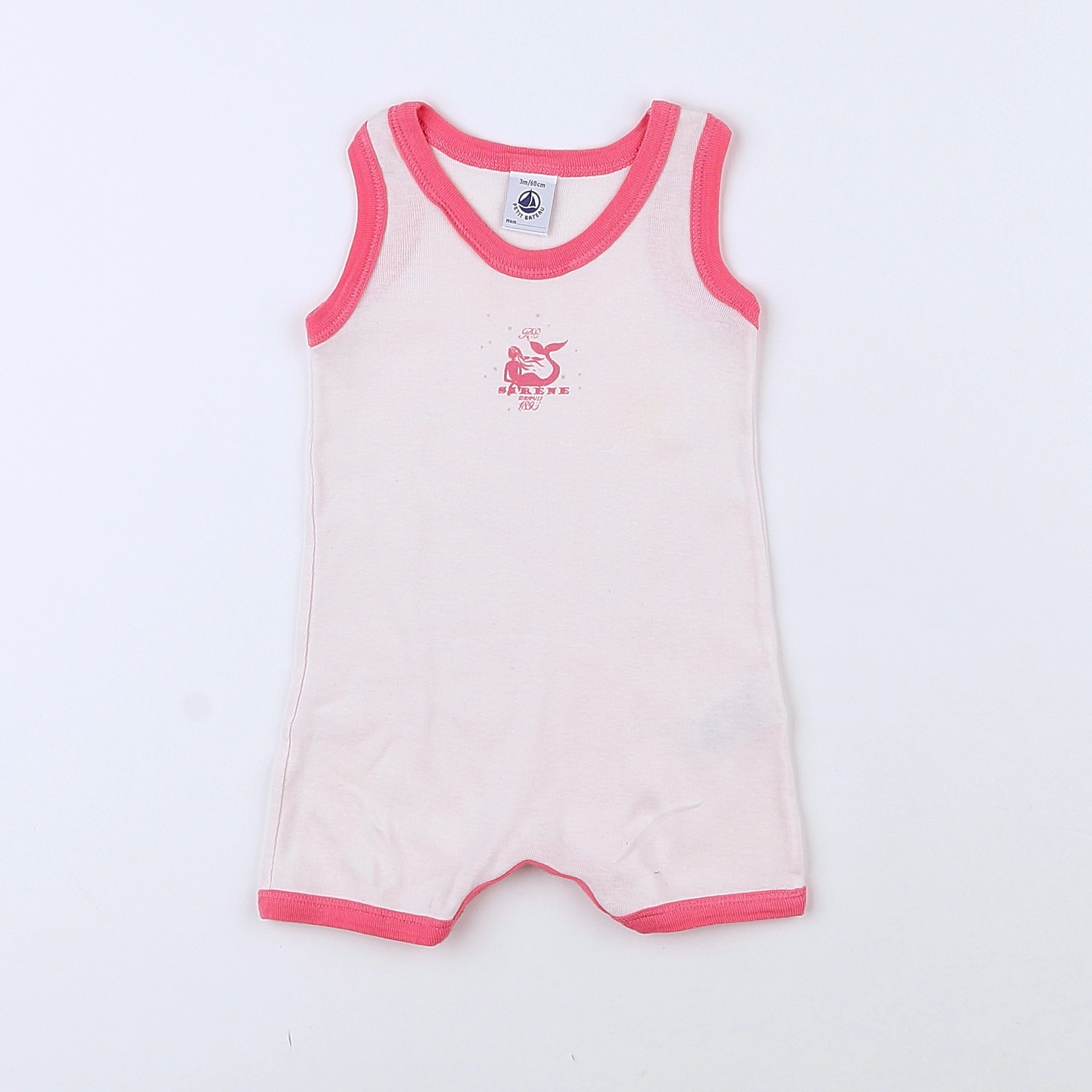 Petit Bateau - pyjama coton rose - 3 mois