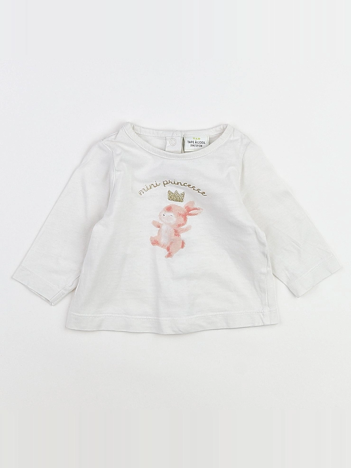 Tape à l'oeil - tee-shirt blanc - 3 mois