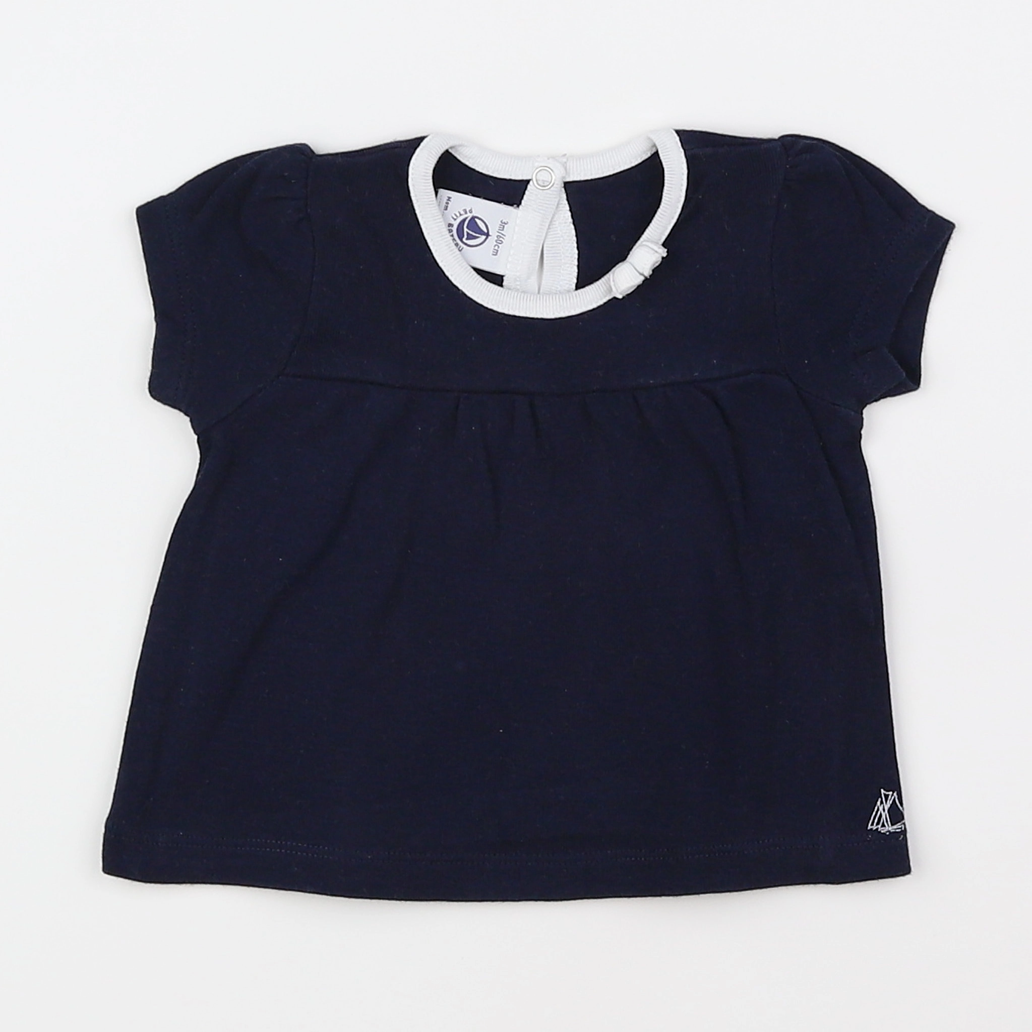 Petit Bateau - tee-shirt bleu - 3 mois