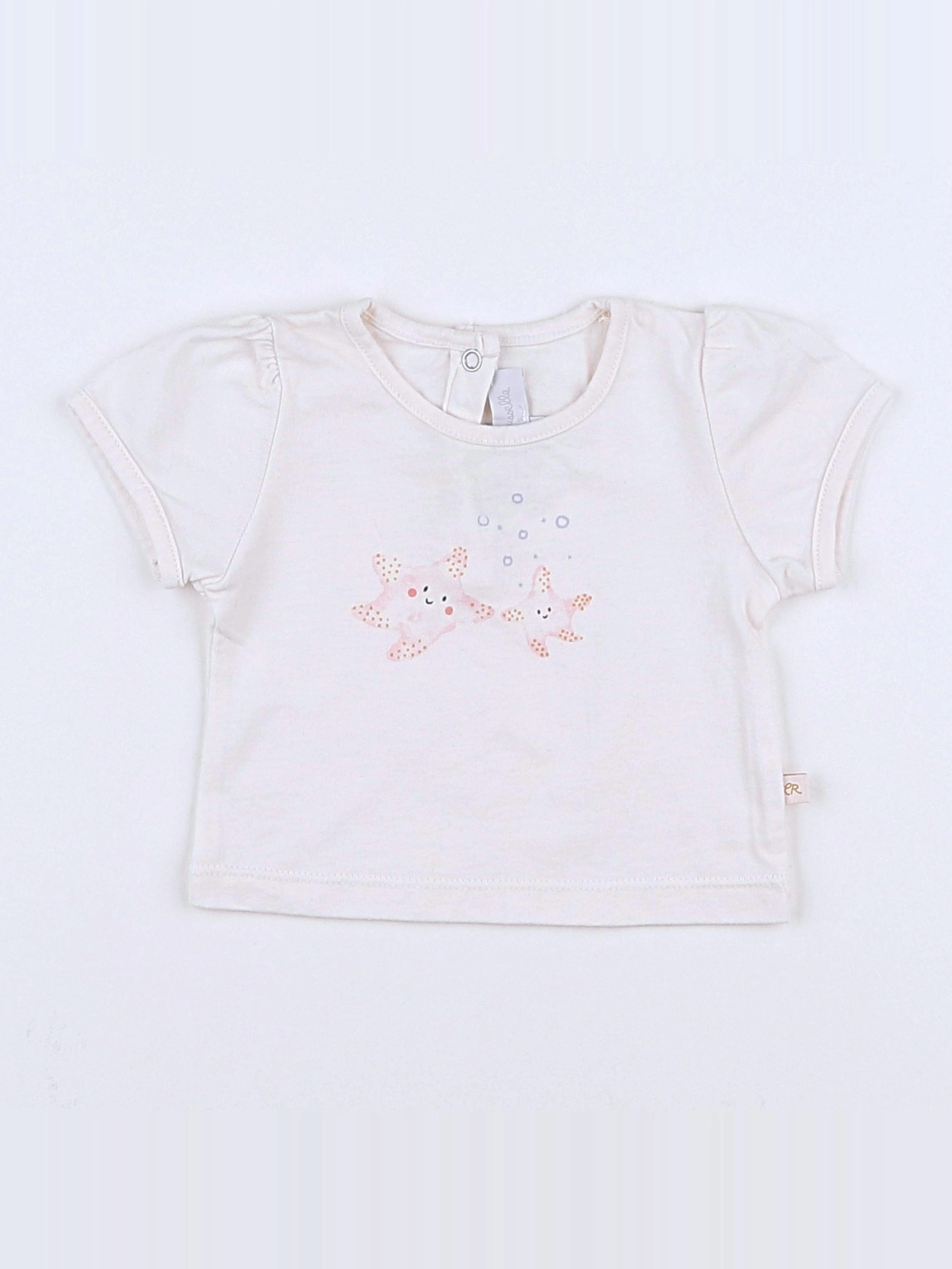 Cadet Rousselle - tee-shirt blanc - 1 mois
