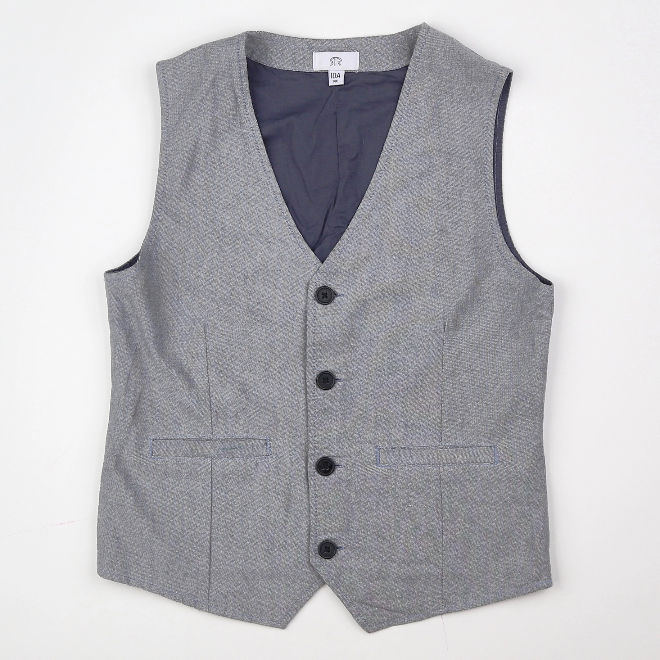 La Redoute - gilet gris - 10 ans