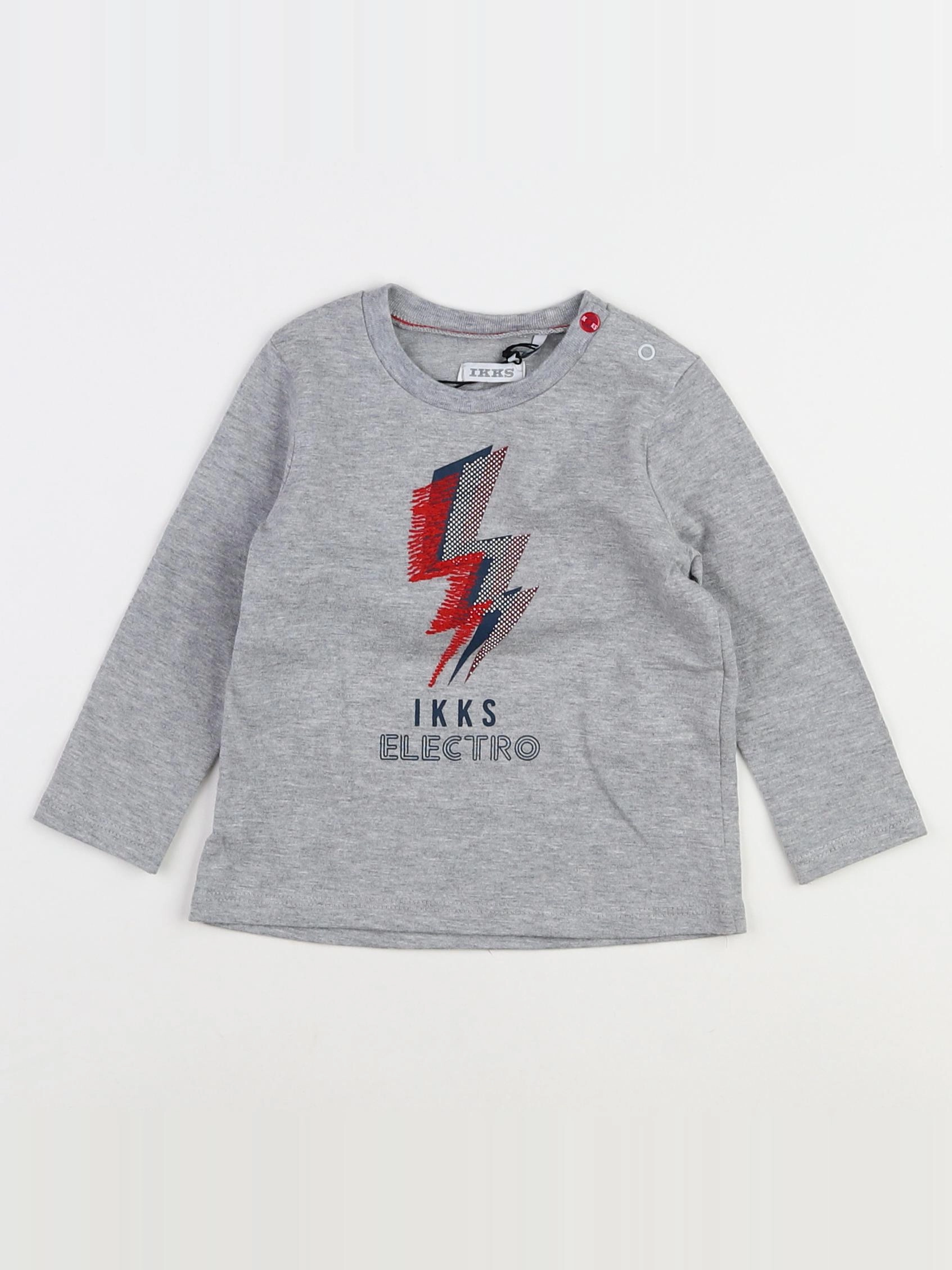 IKKS - tee-shirt gris (neuf) - 12 mois