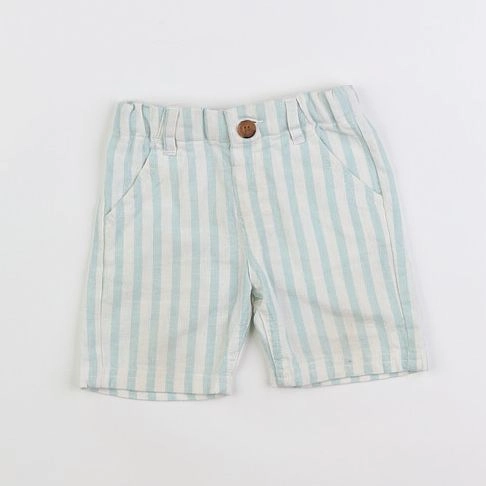 Boutchou - short beige, vert - 6 mois