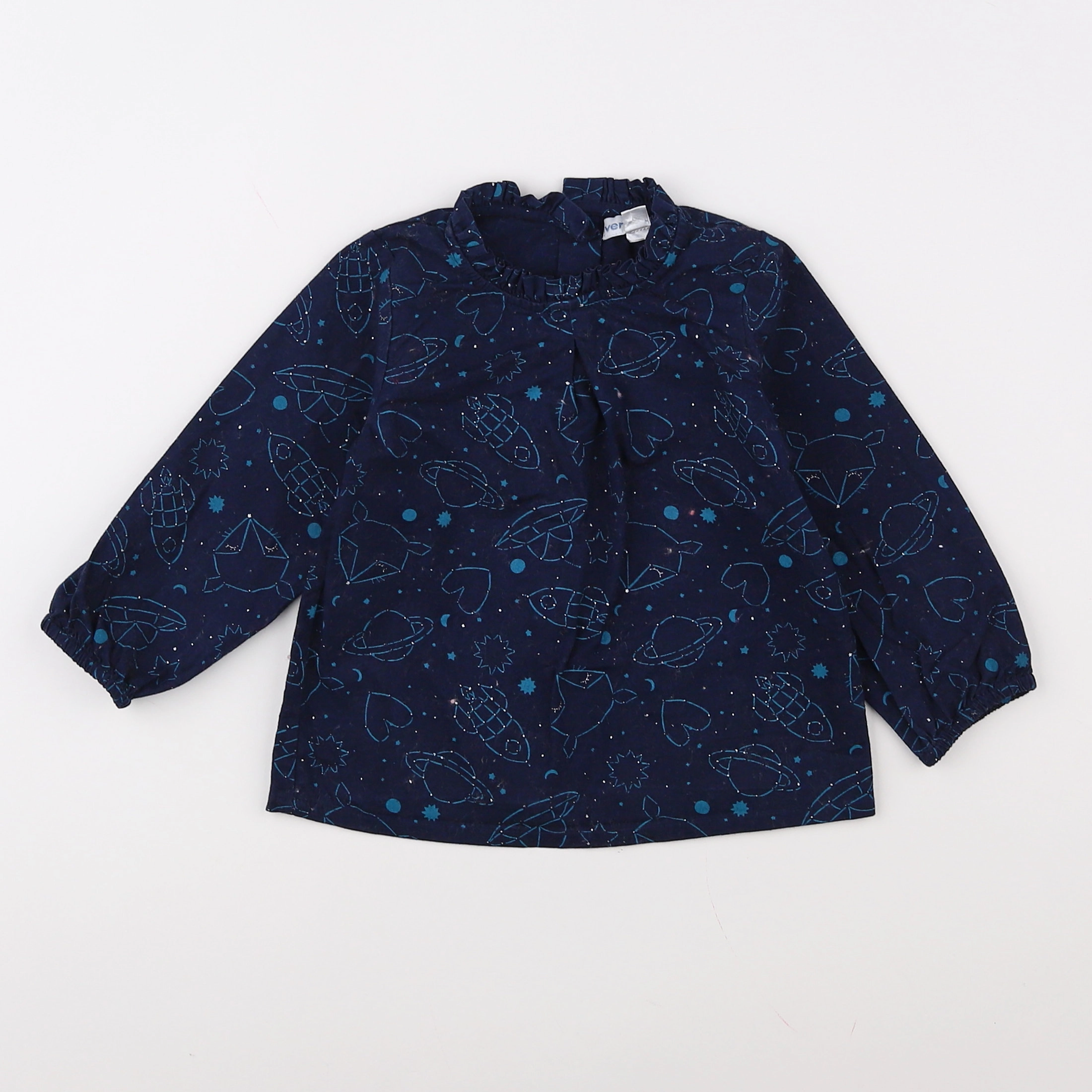 Vertbaudet - blouse bleu - 12 mois