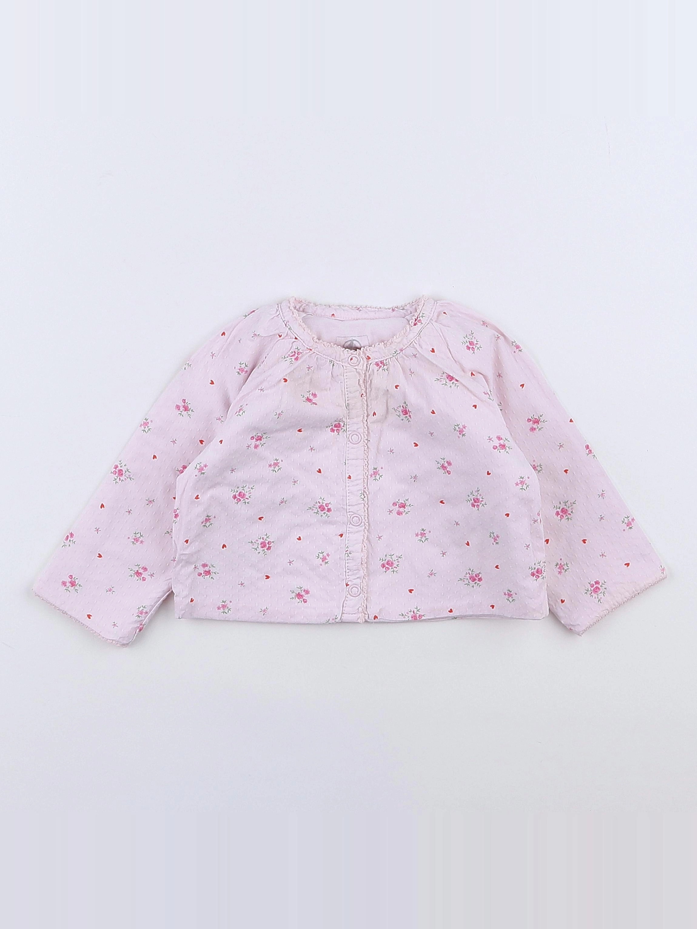 Petit Bateau - blouse rose - 3 mois