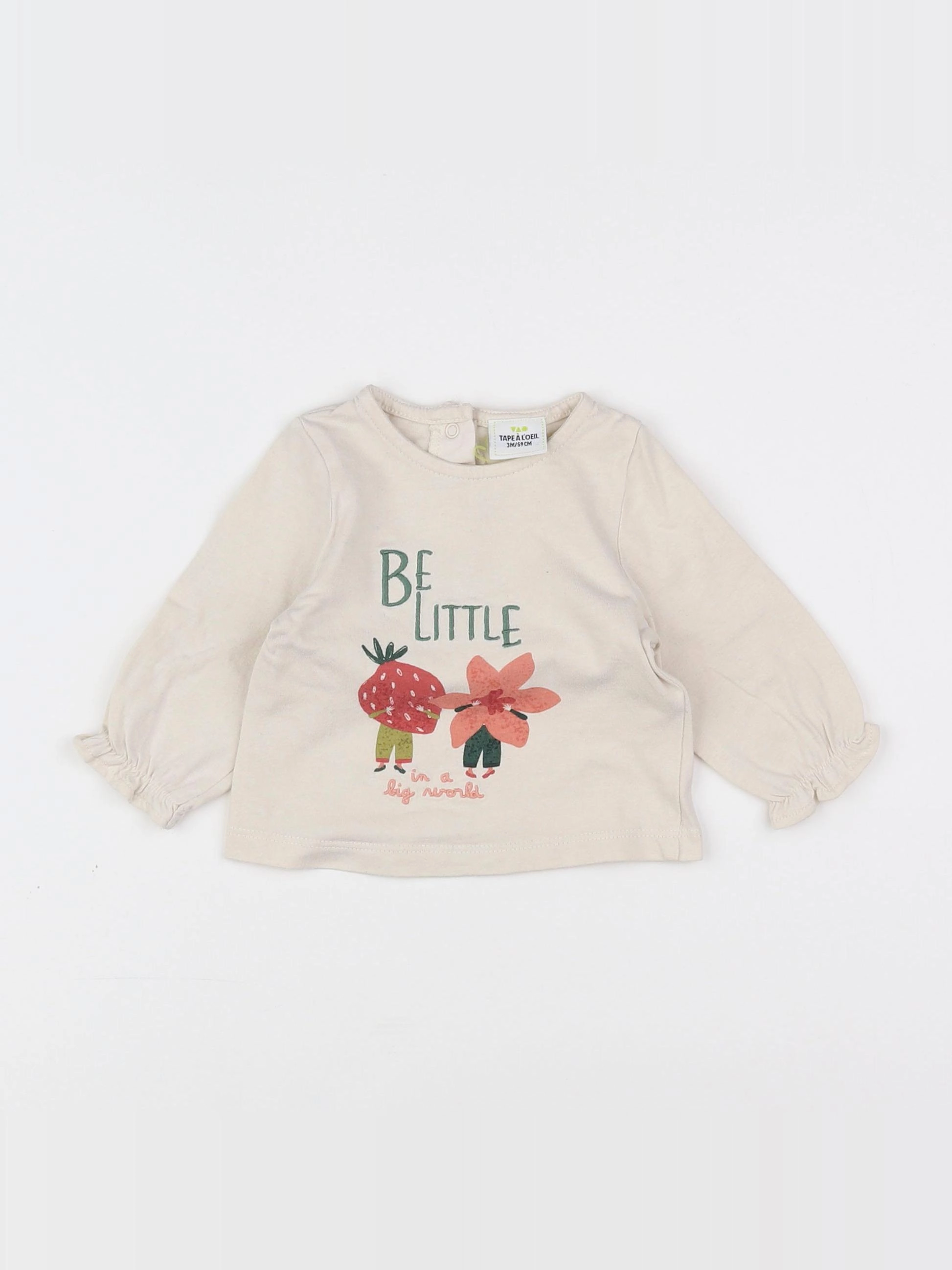 Tape à l'oeil - tee-shirt beige - 3 mois