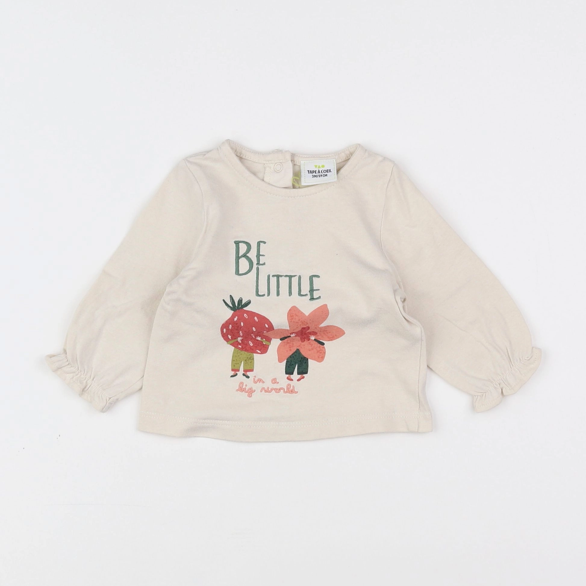 Tape à l'oeil - tee-shirt beige - 3 mois