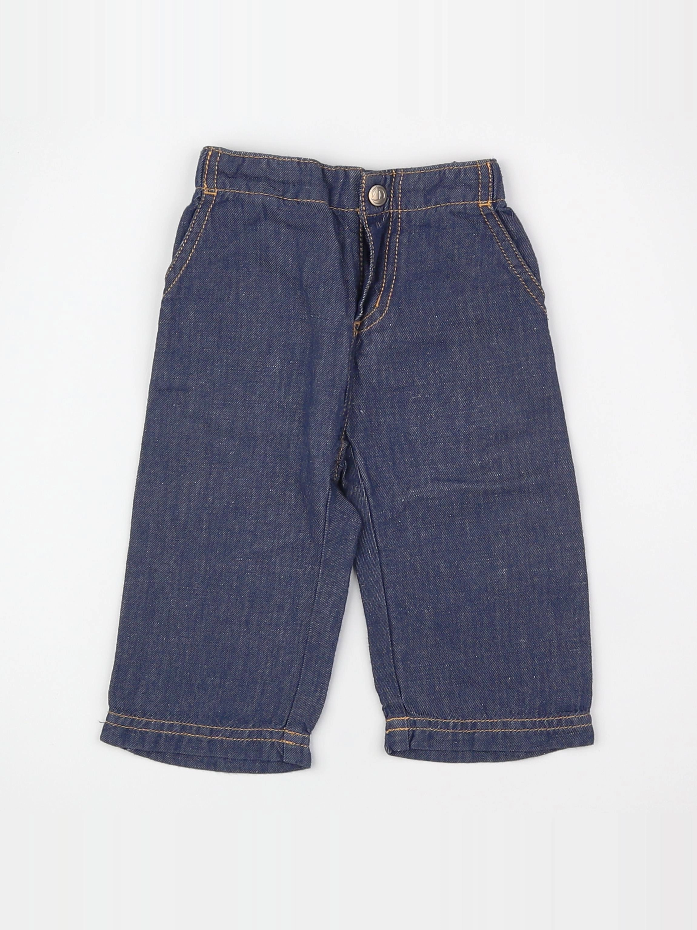 Petit Bateau - jean bleu - 6 mois