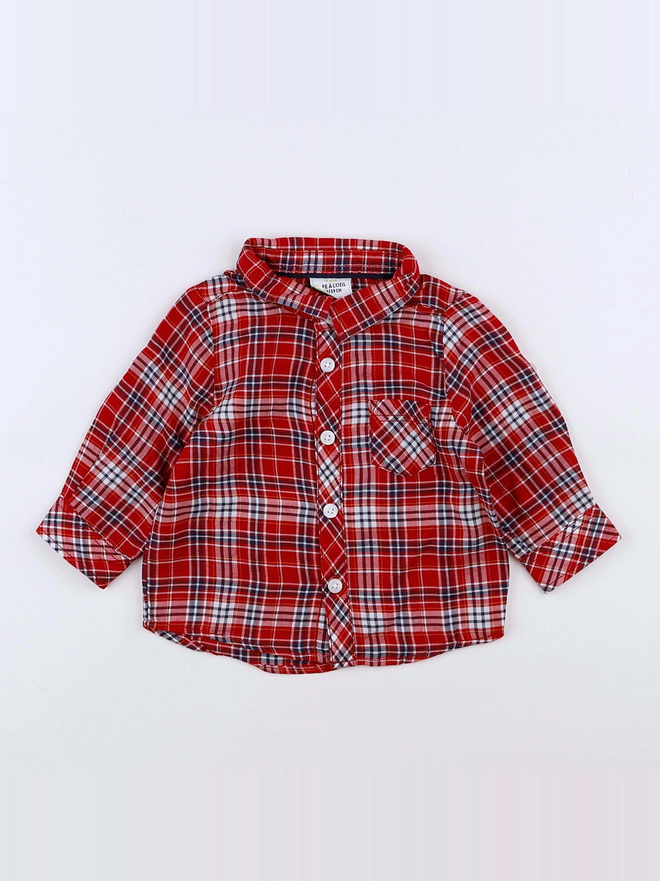 Tape à l'oeil - chemise rouge - 3 mois
