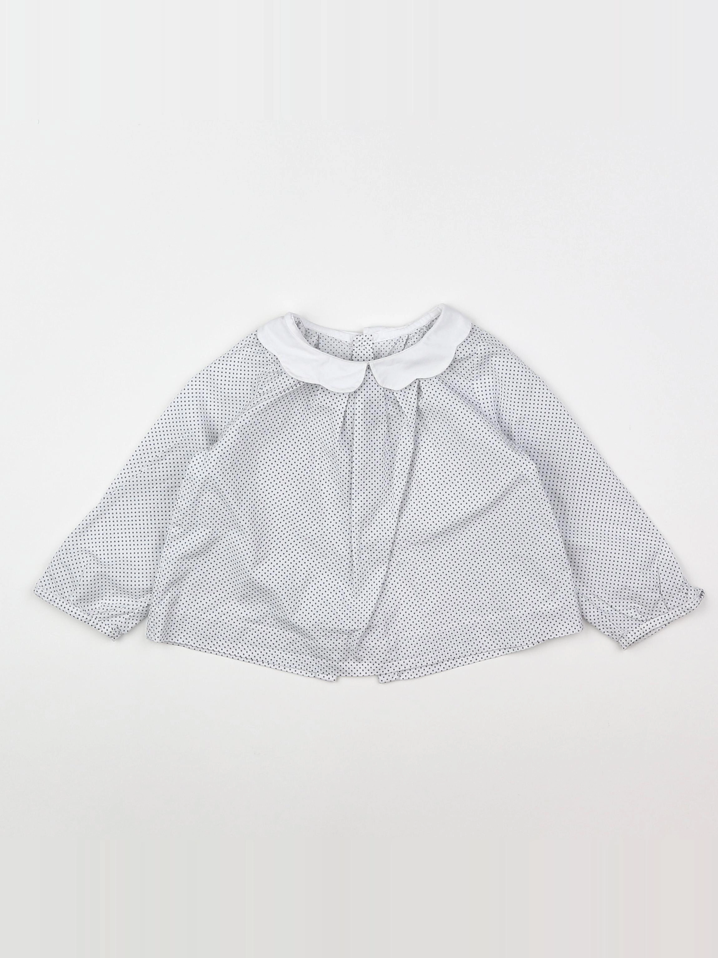 Jacadi - blouse blanc - 12 mois