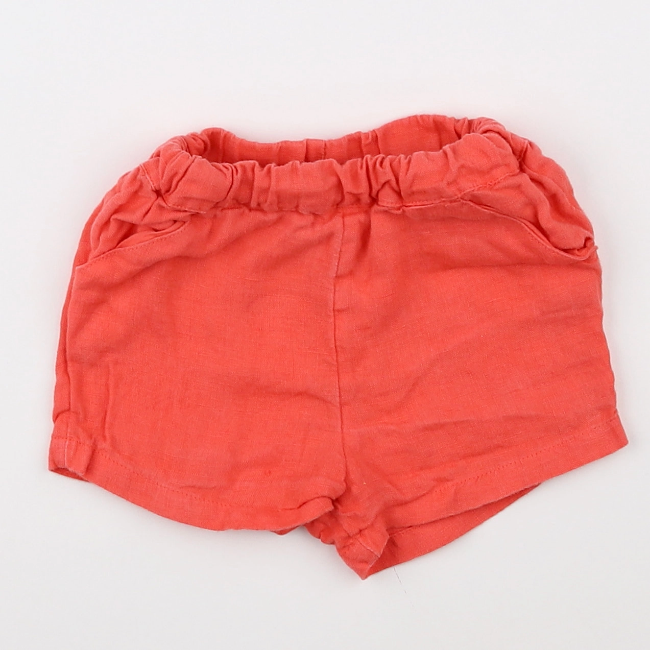 Petit Bateau - short orange - 12 mois