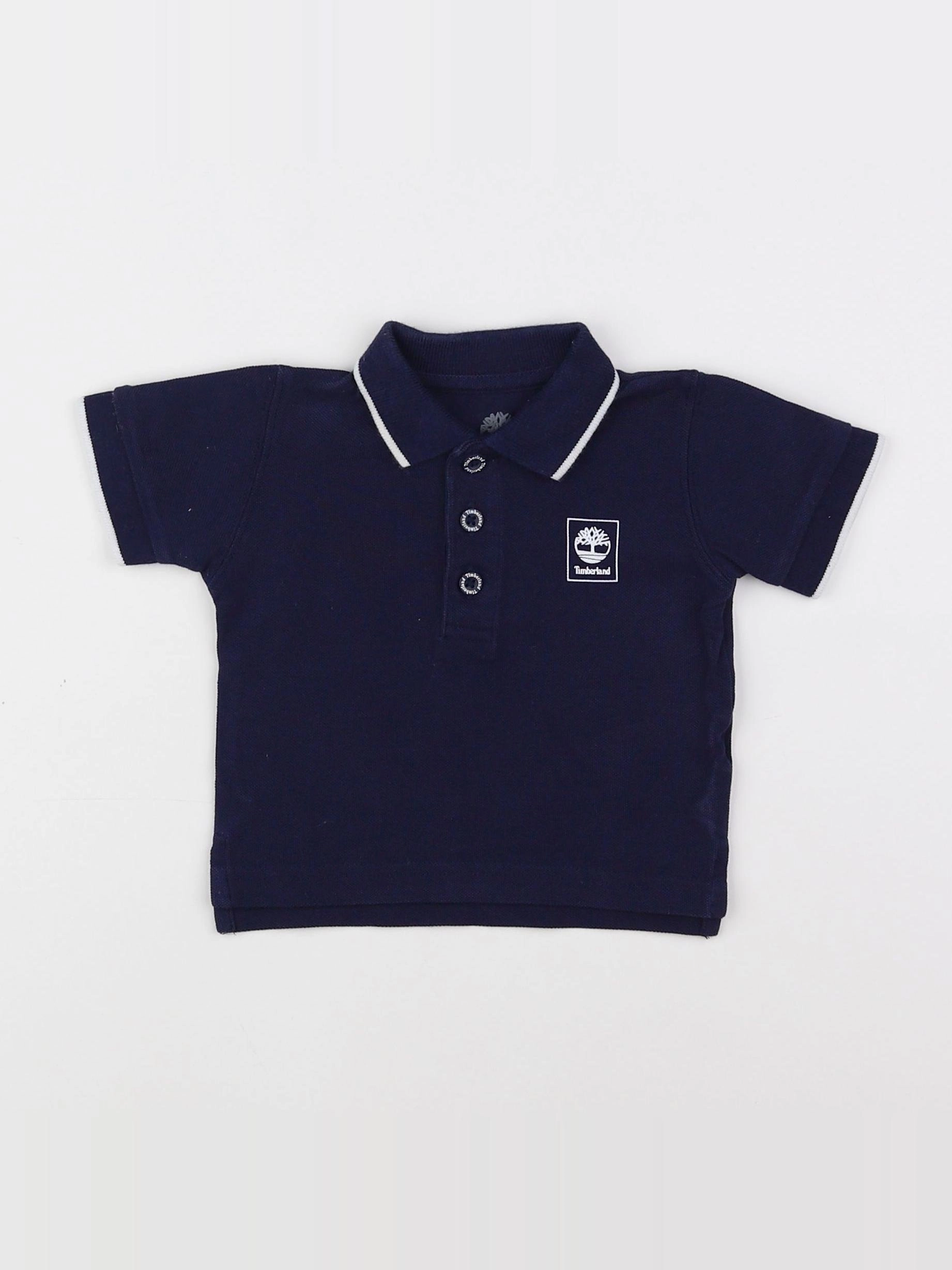 Timberland - polo blanc, bleu - 6 mois