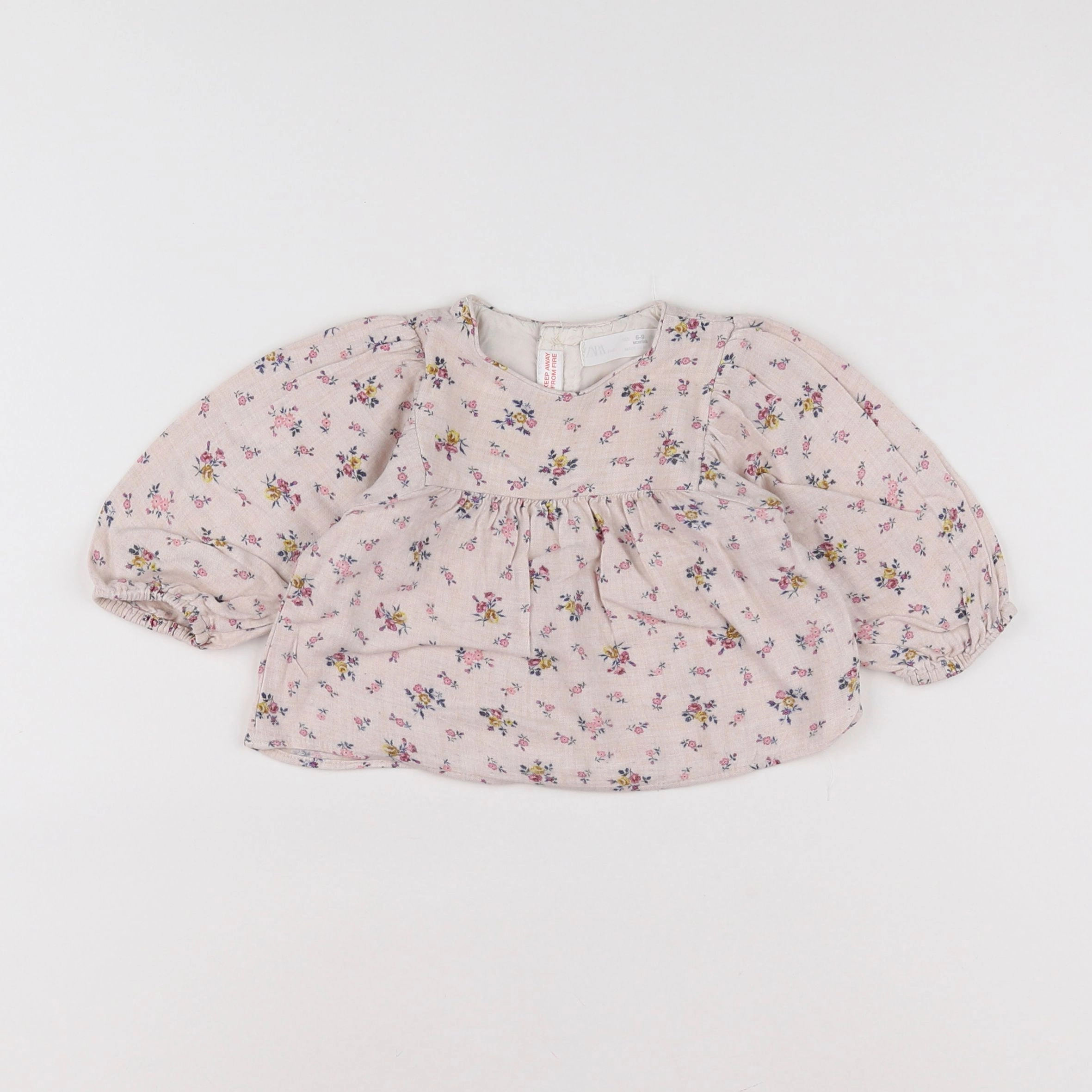 Zara - blouse beige - 6/9 mois