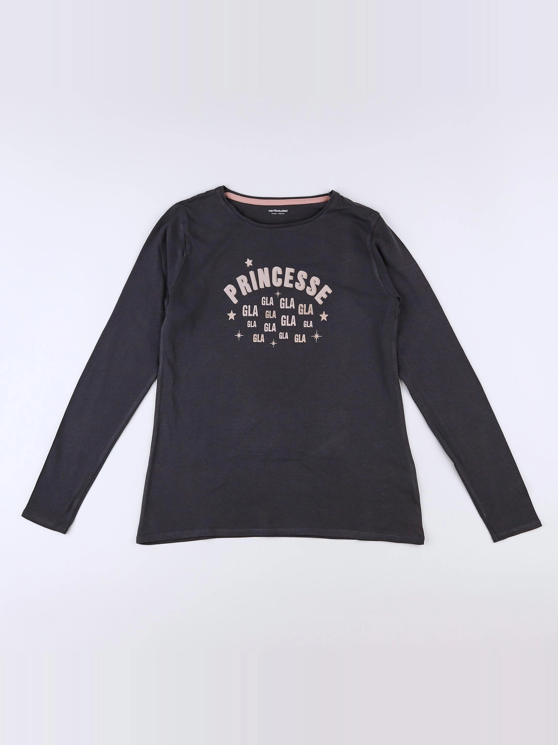 Vertbaudet - tee-shirt gris - 12 ans