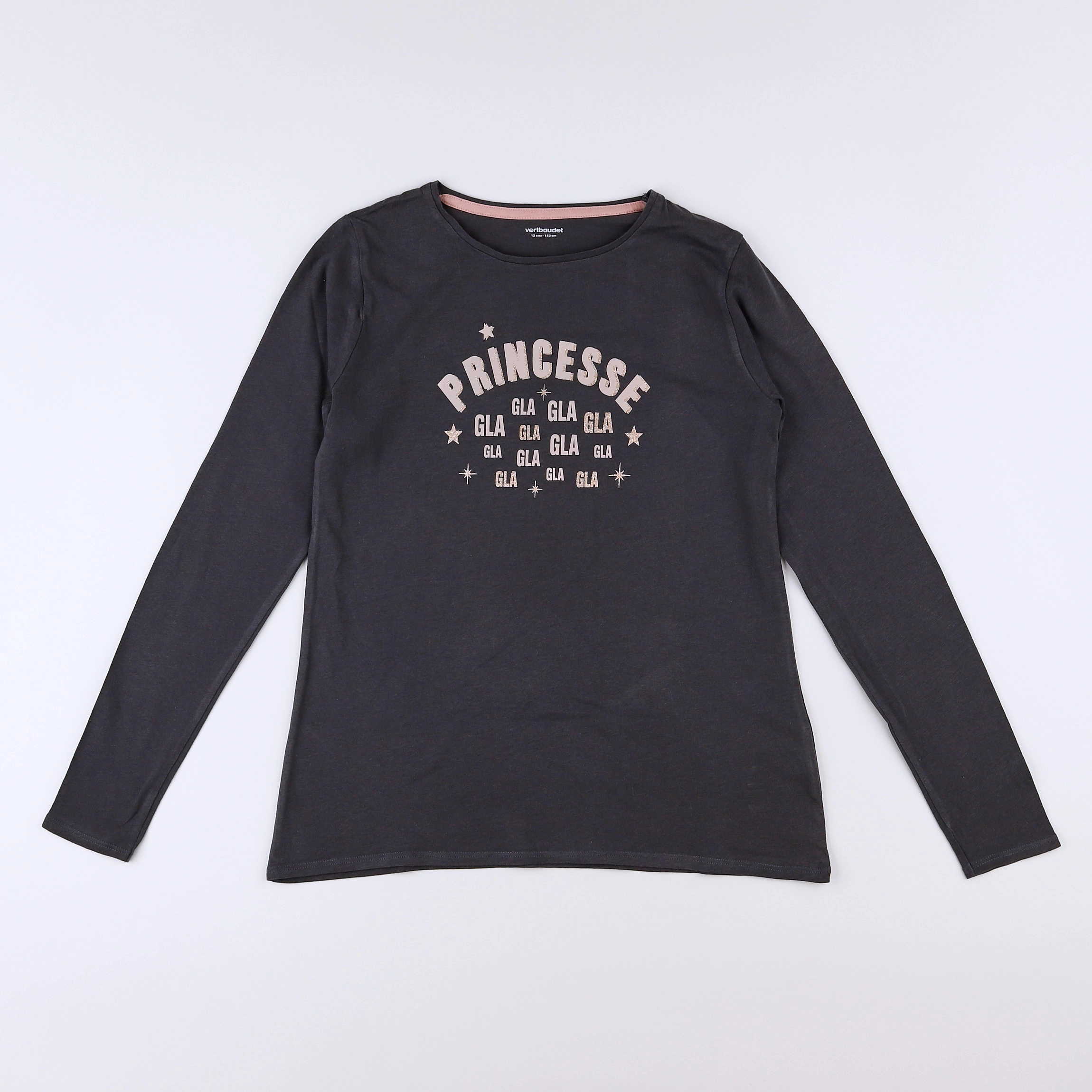 Vertbaudet - tee-shirt gris - 12 ans