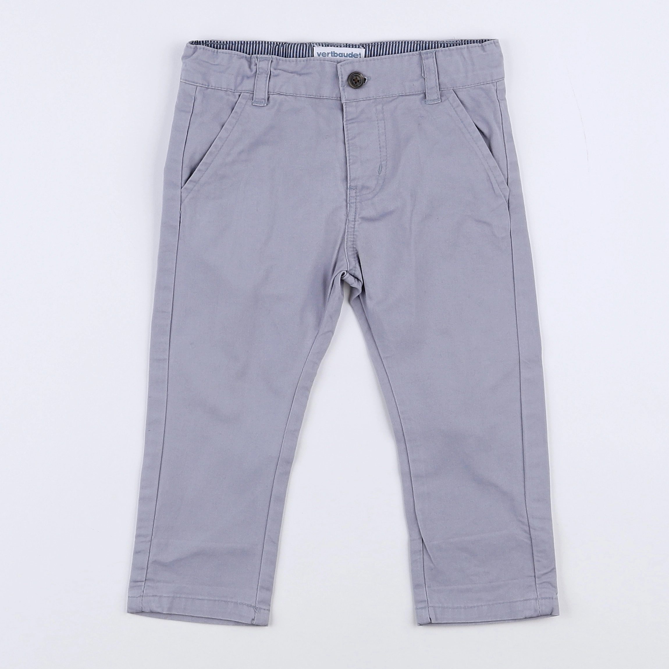 Vertbaudet - pantalon gris - 12 mois
