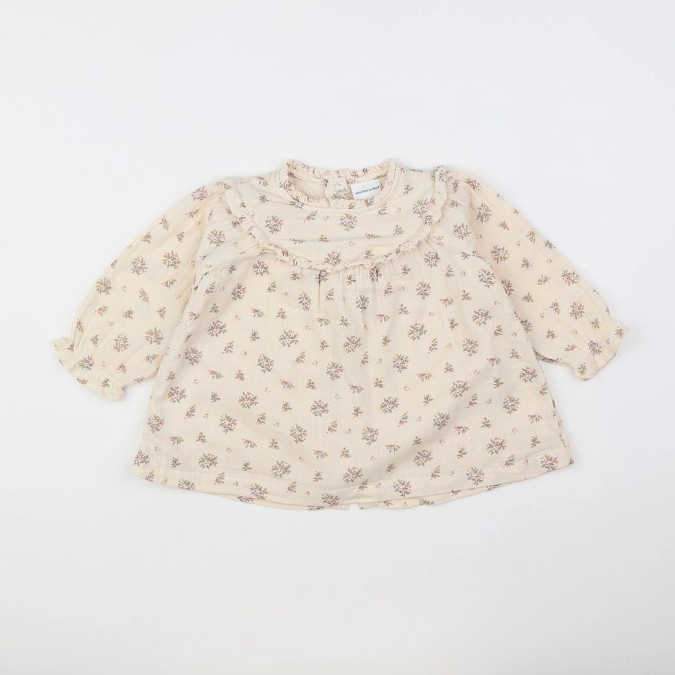 Vertbaudet - blouse beige - 12 mois