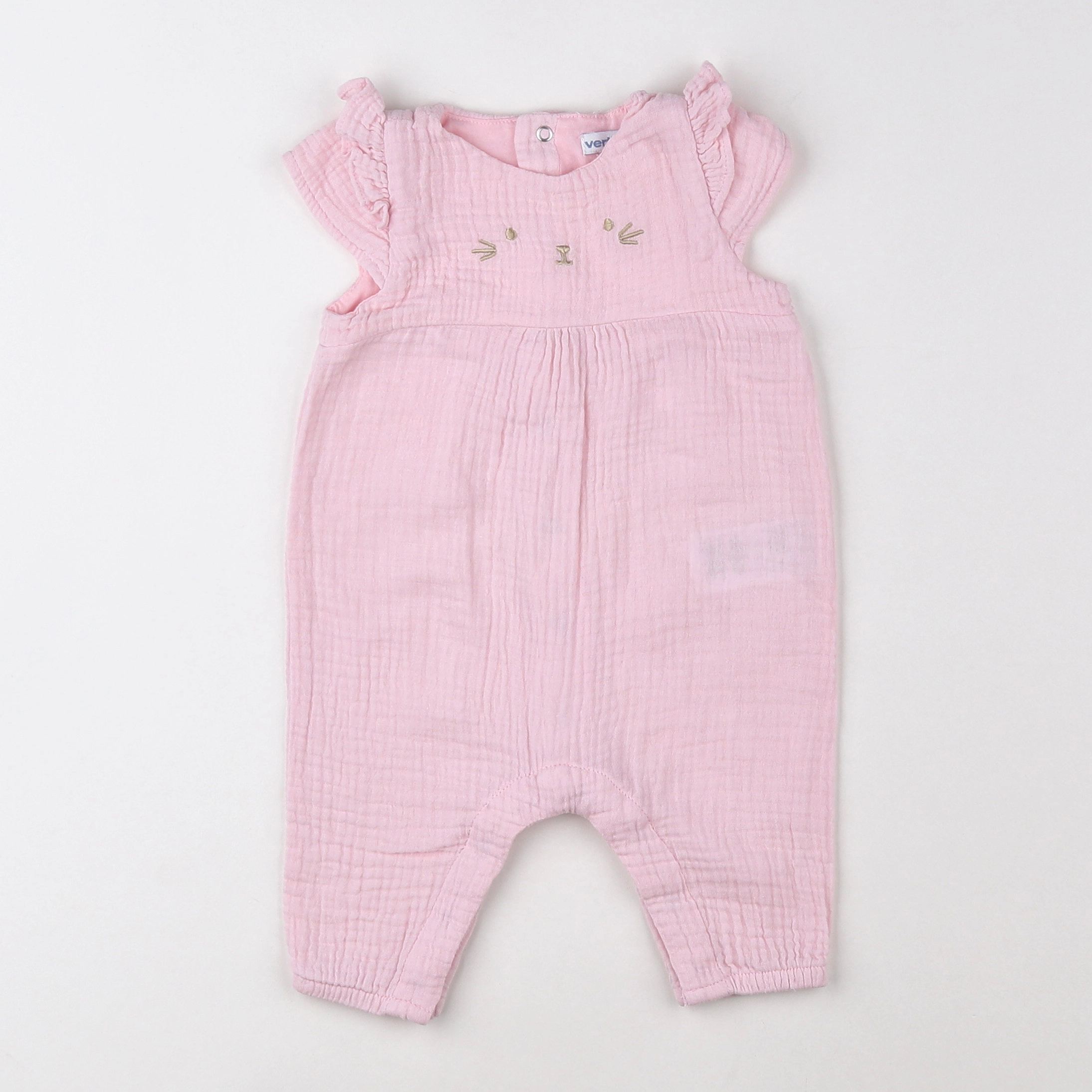 Vertbaudet - combinaison rose - 3 mois