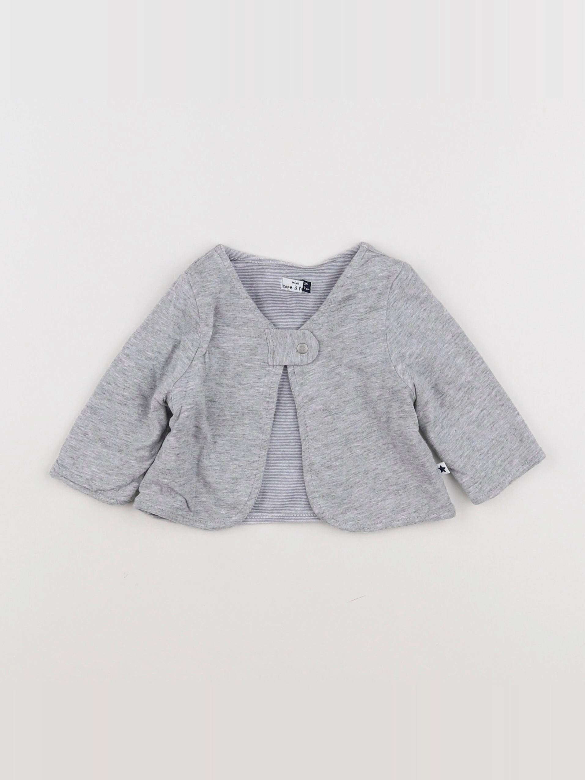 Tape à l'oeil - sweat gris - 3 mois