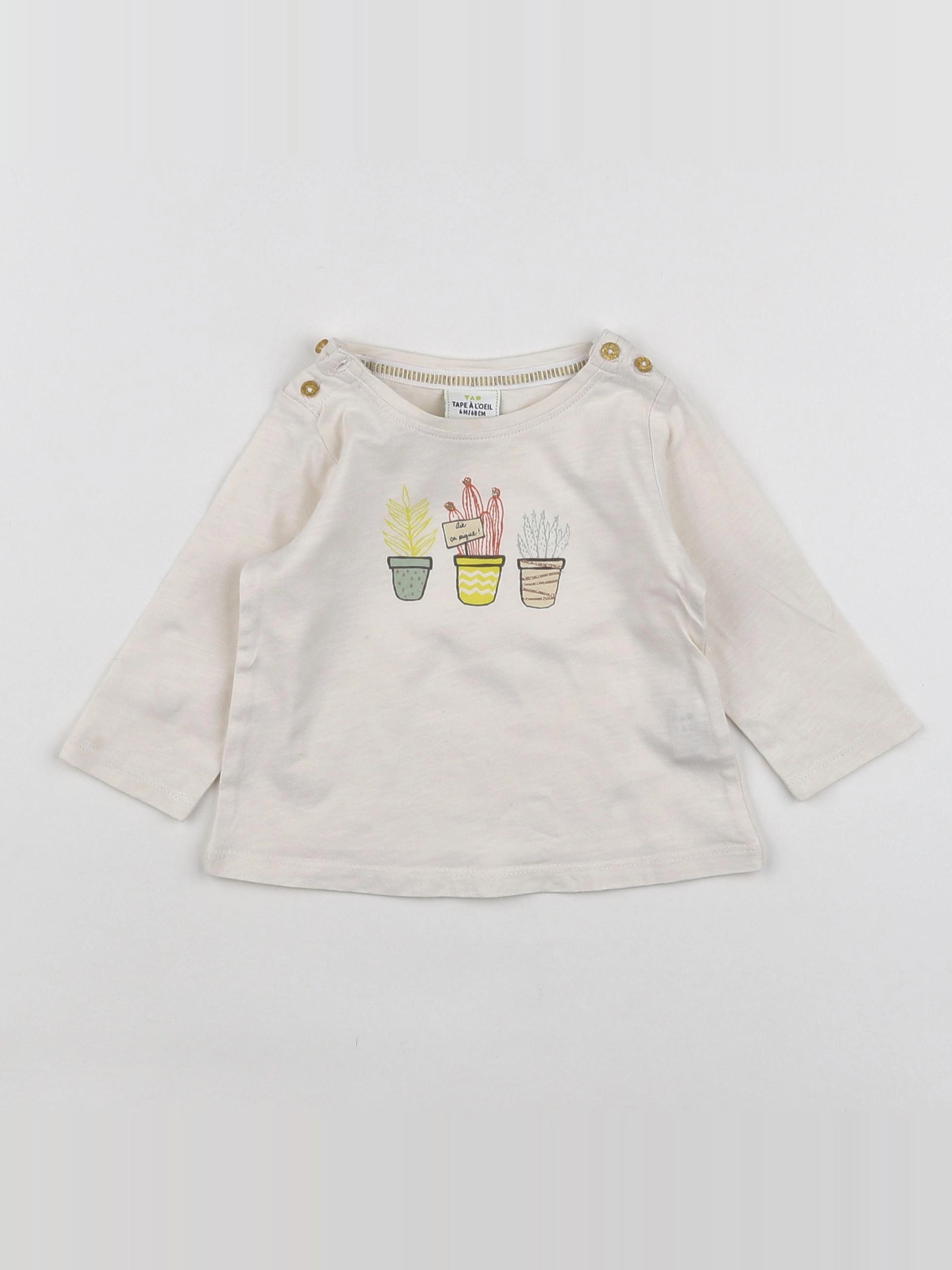 Tape à l'oeil - tee-shirt beige - 6 mois