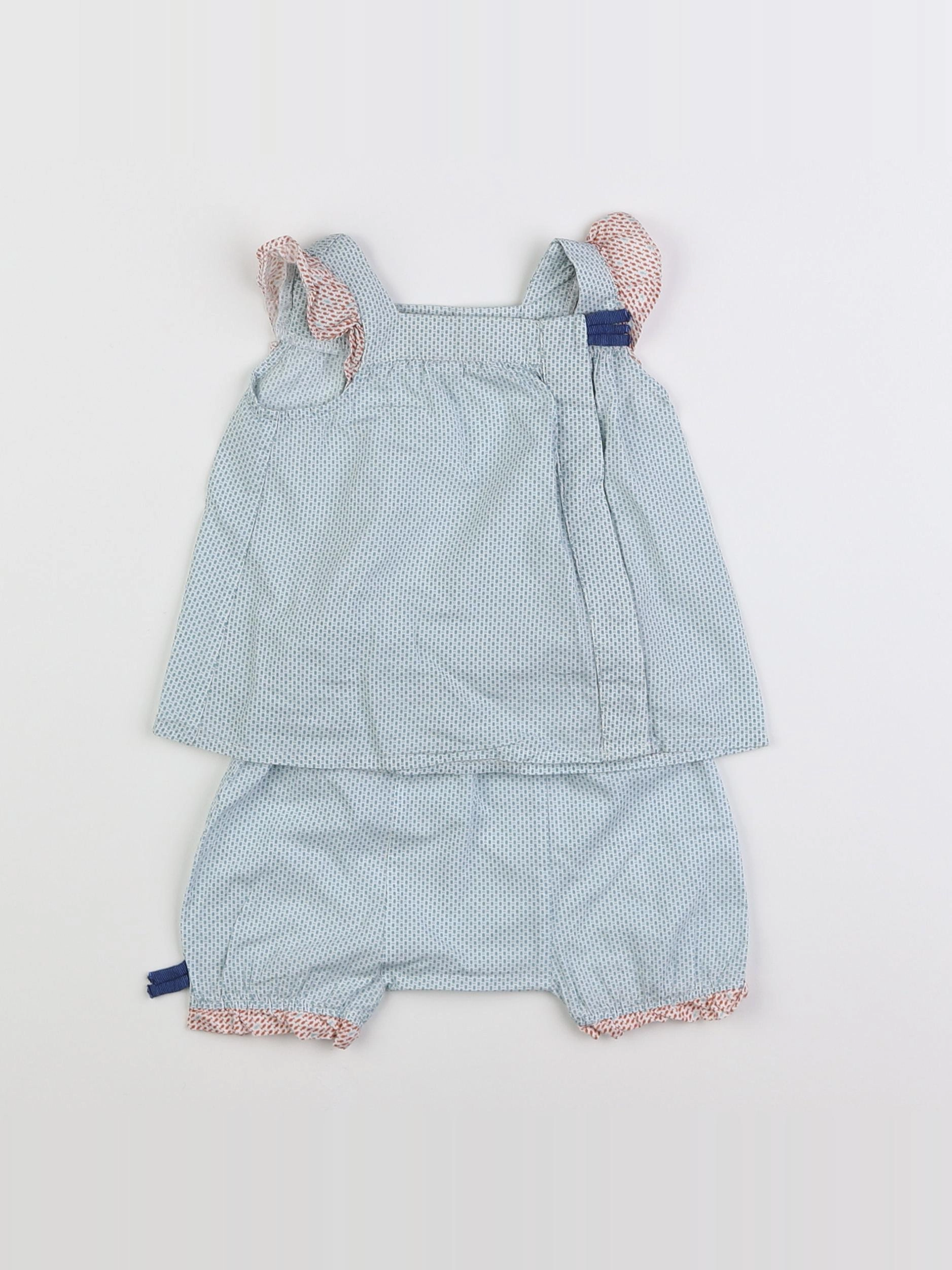 Moulin Roty - ensemble bleu - 3 mois