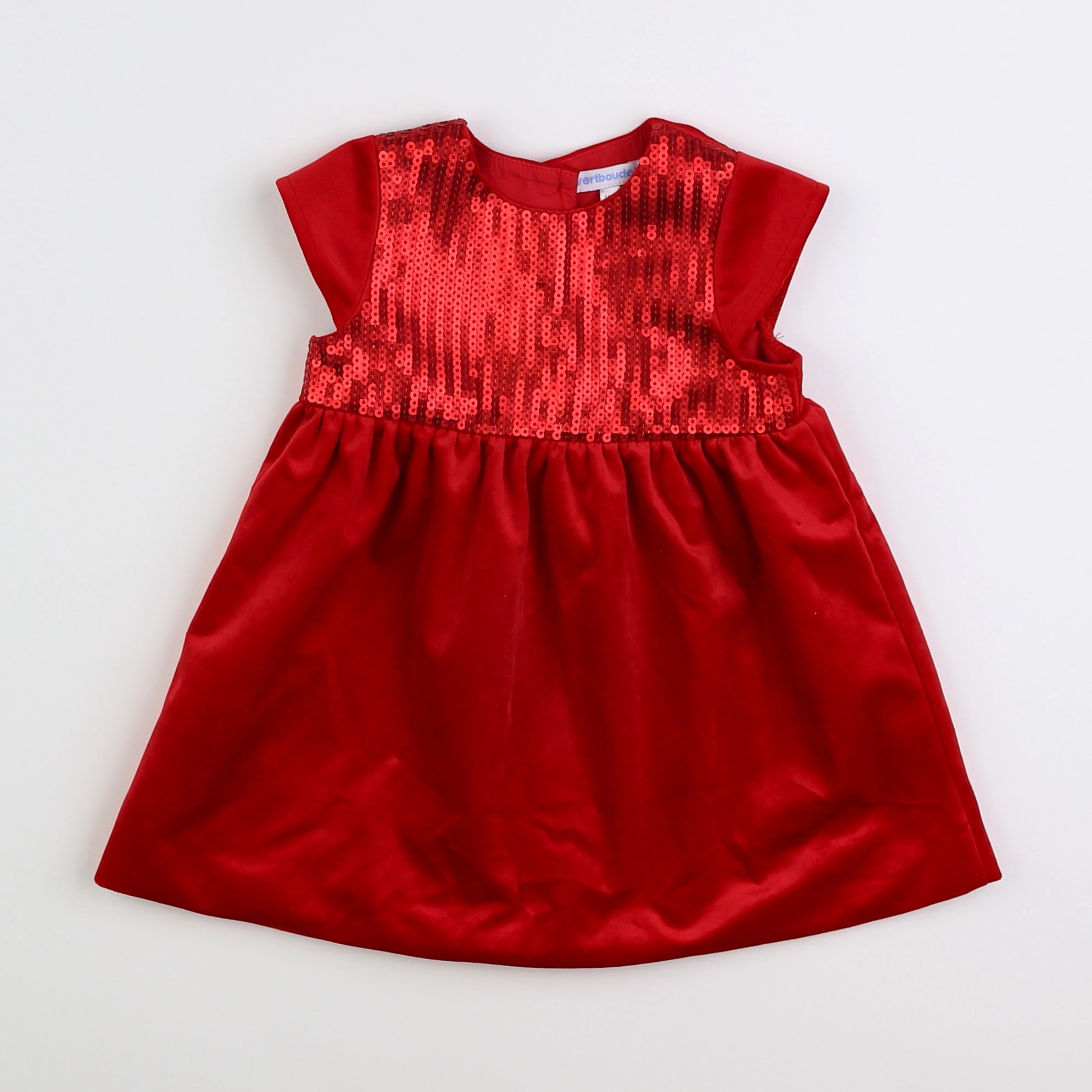 Vertbaudet - robe rouge - 12 mois