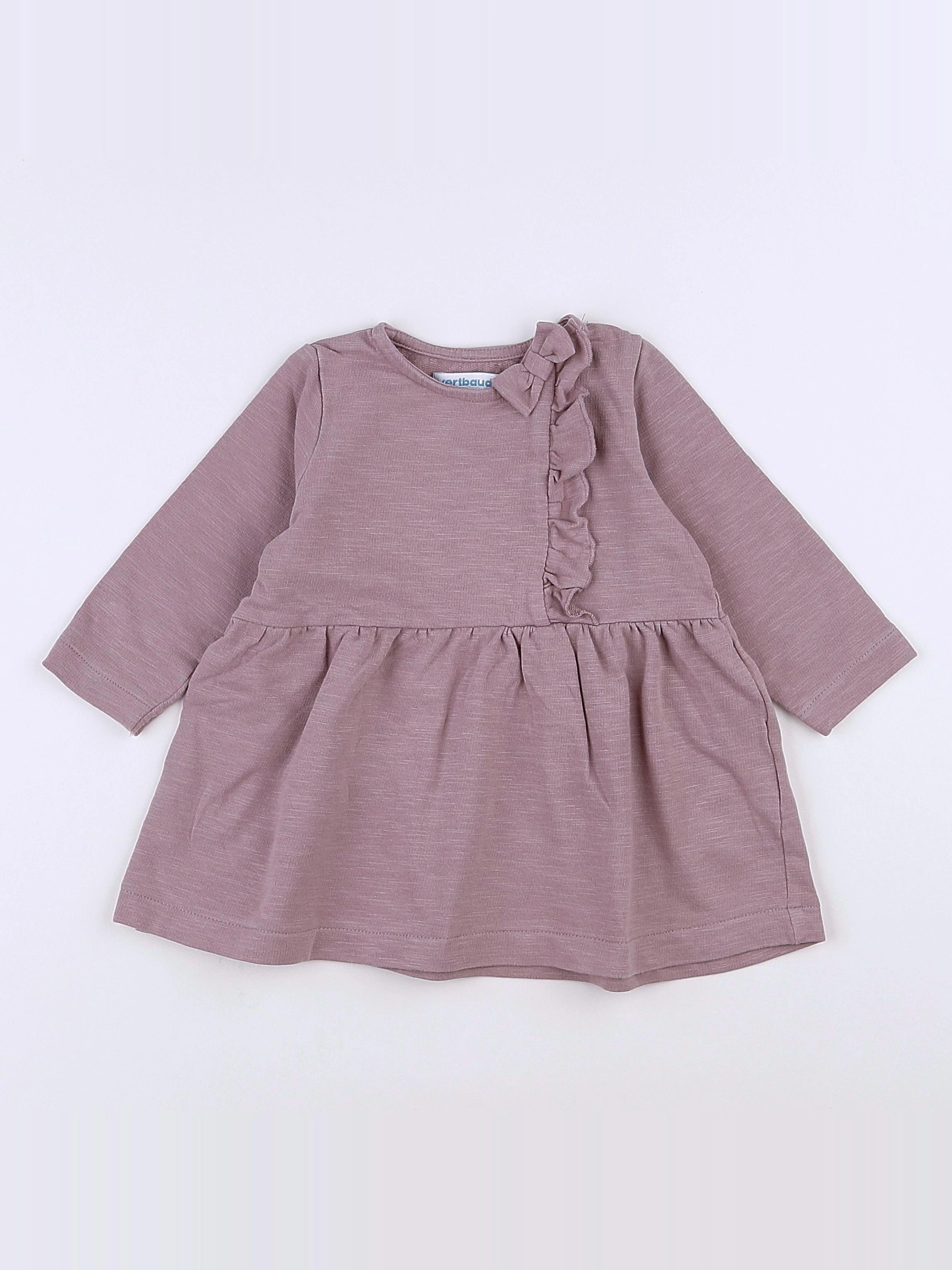 Vertbaudet - robe violet - 9 mois