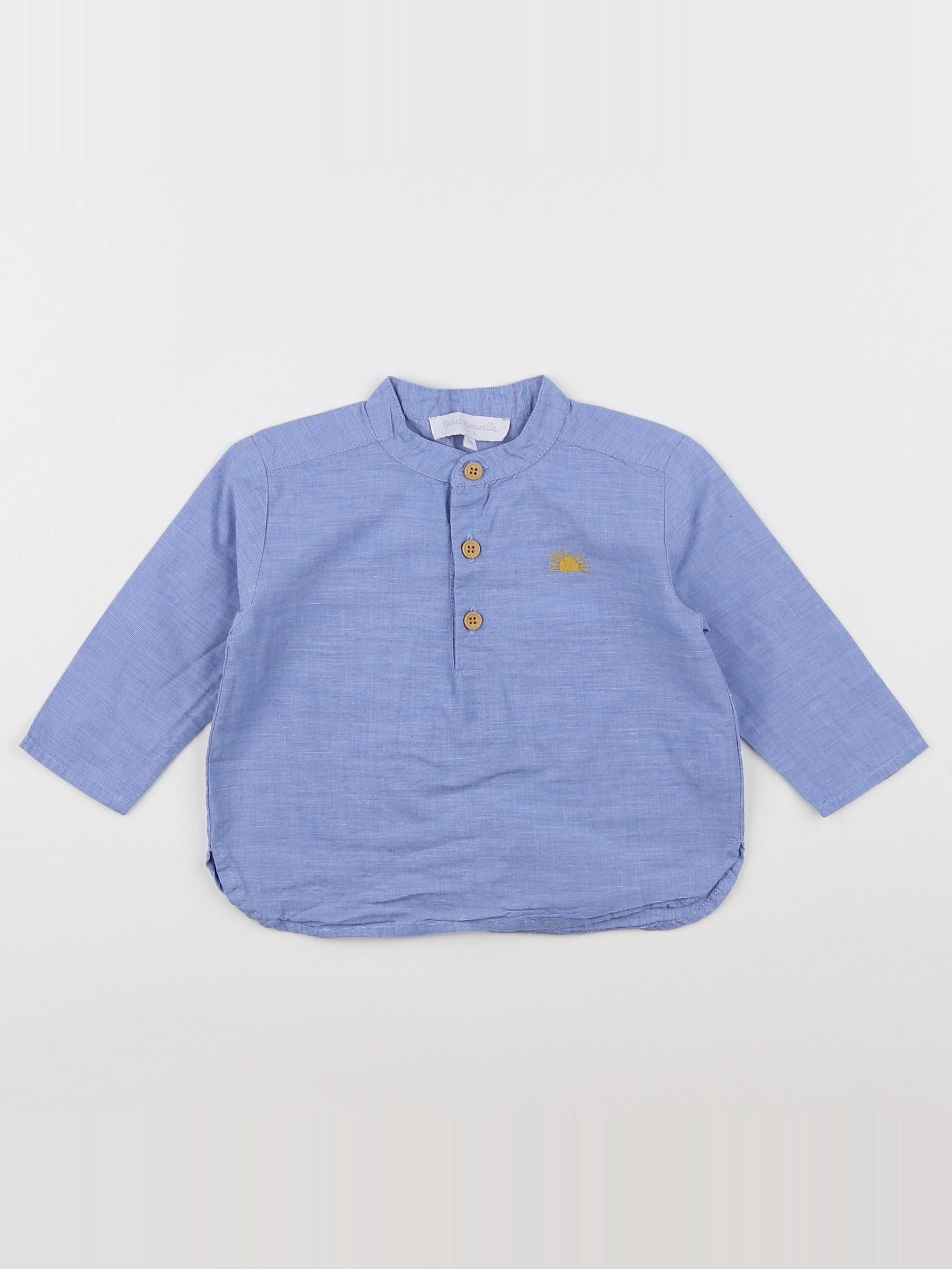 Cadet Rousselle - chemise bleu, jaune - 6 mois