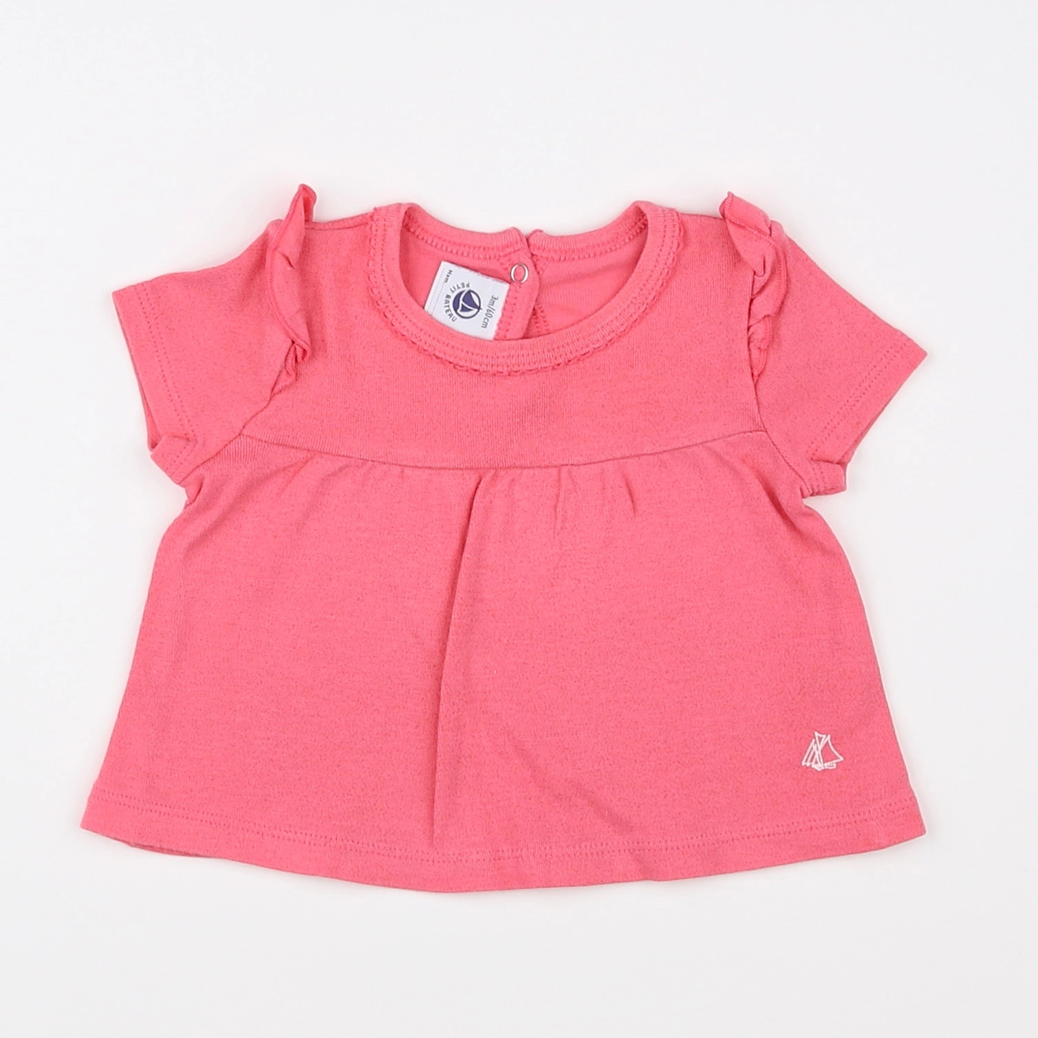 Petit Bateau - tee-shirt rose - 3 mois