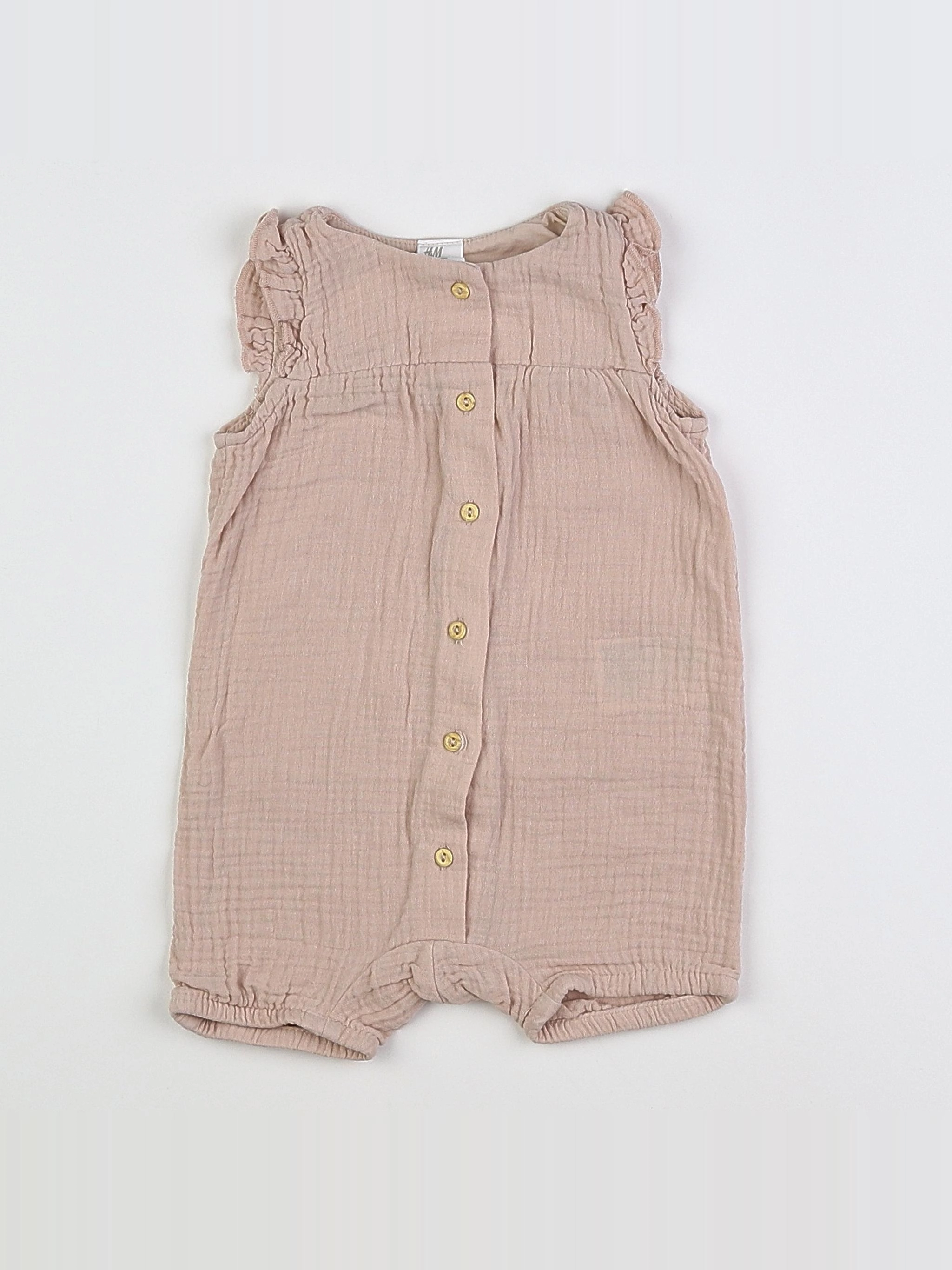 H&M - combinaison rose - 6 mois
