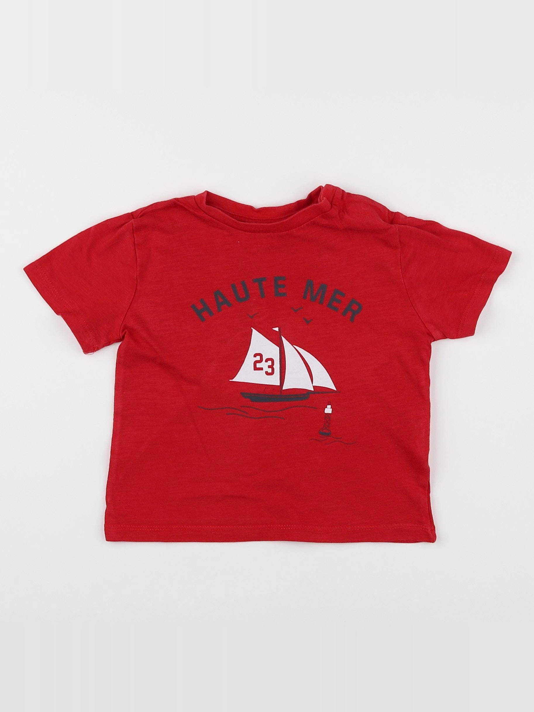 Boutchou - tee-shirt rouge - 12 mois