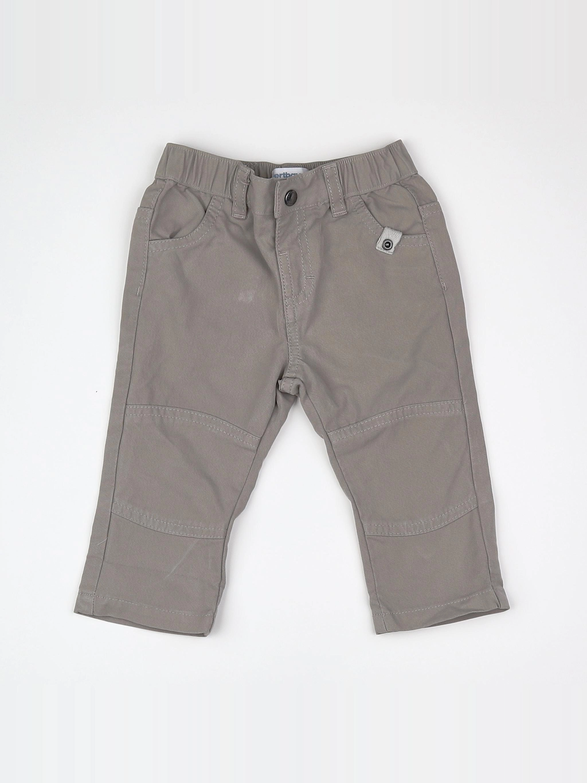 Vertbaudet - pantalon marron - 12 mois