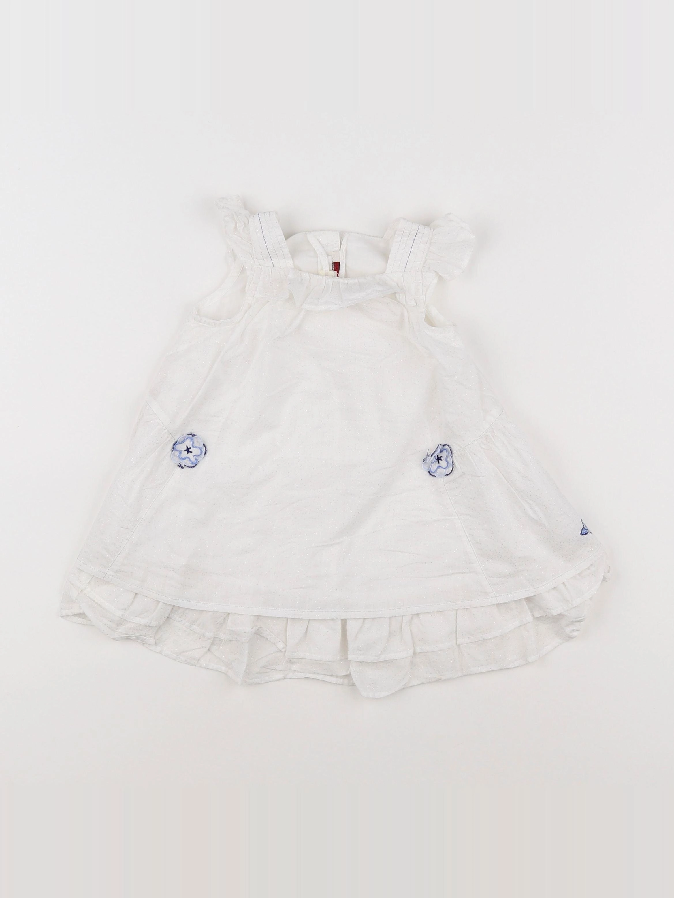 Kenzo - robe blanc,argent - 12 mois
