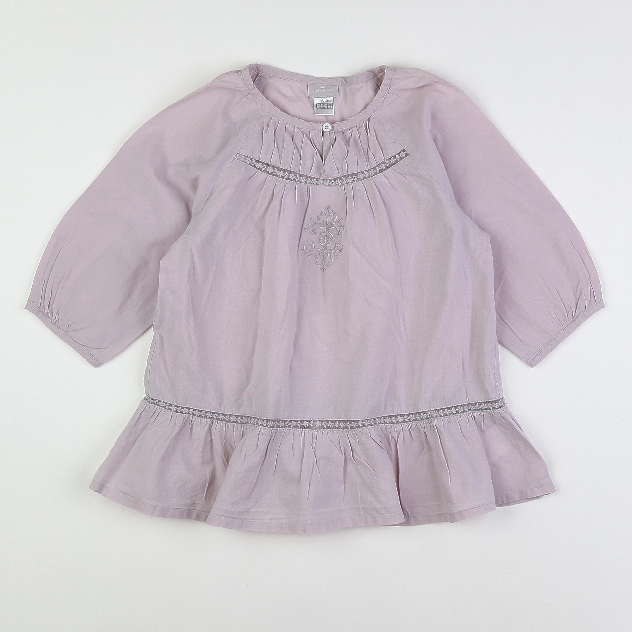 Cyrillus - blouse gris - 8 ans