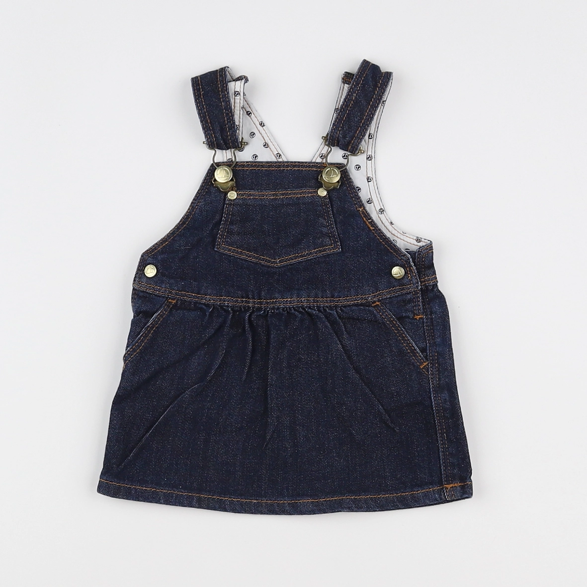 Petit Bateau - robe bleu - 3 mois