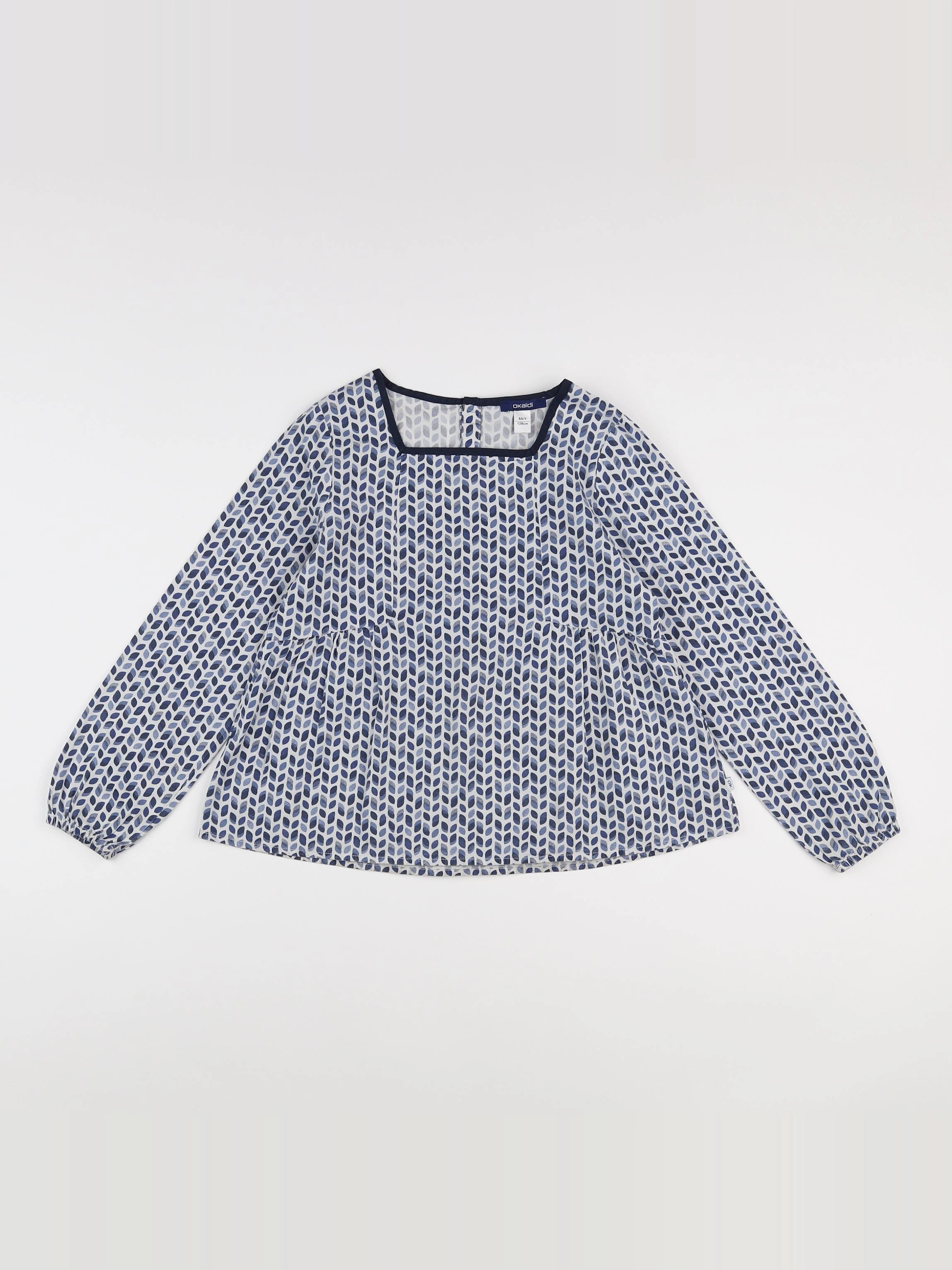 Okaidi - blouse bleu - 8 ans