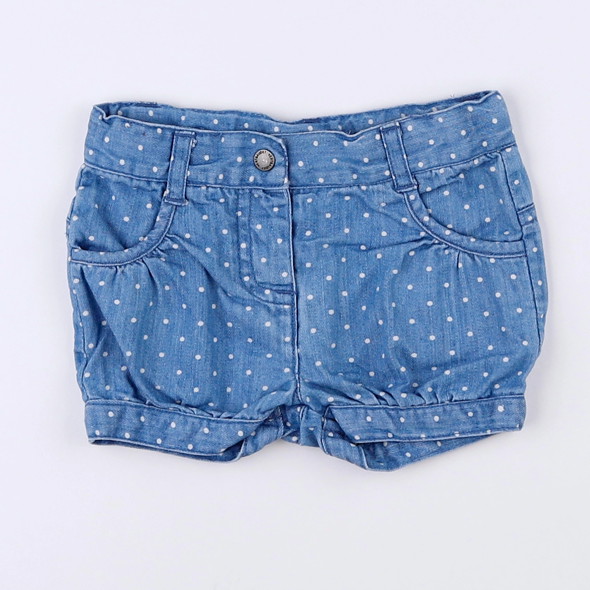 Vertbaudet - short bleu - 9 mois