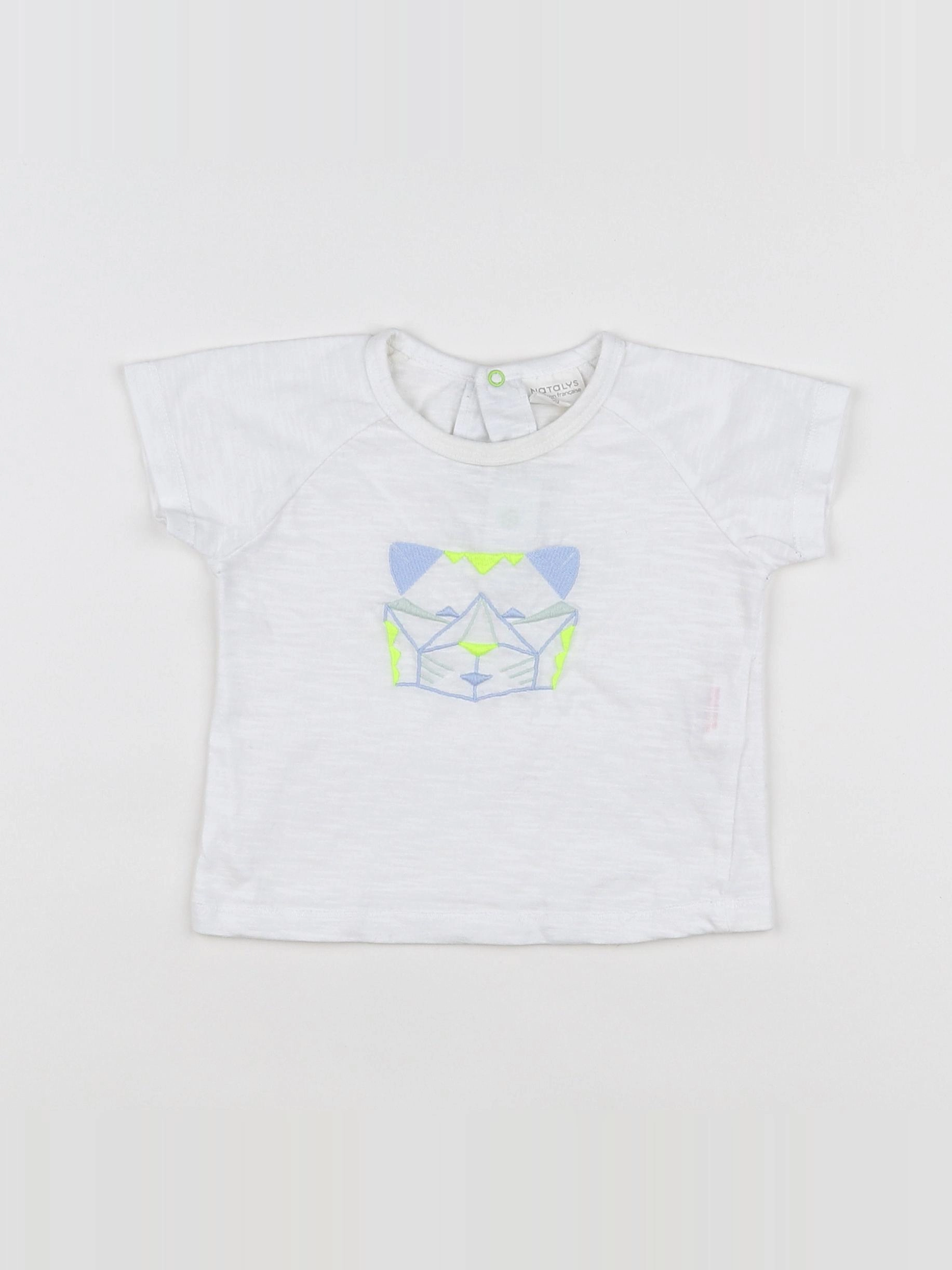 Natalys - tee-shirt blanc - 9 mois